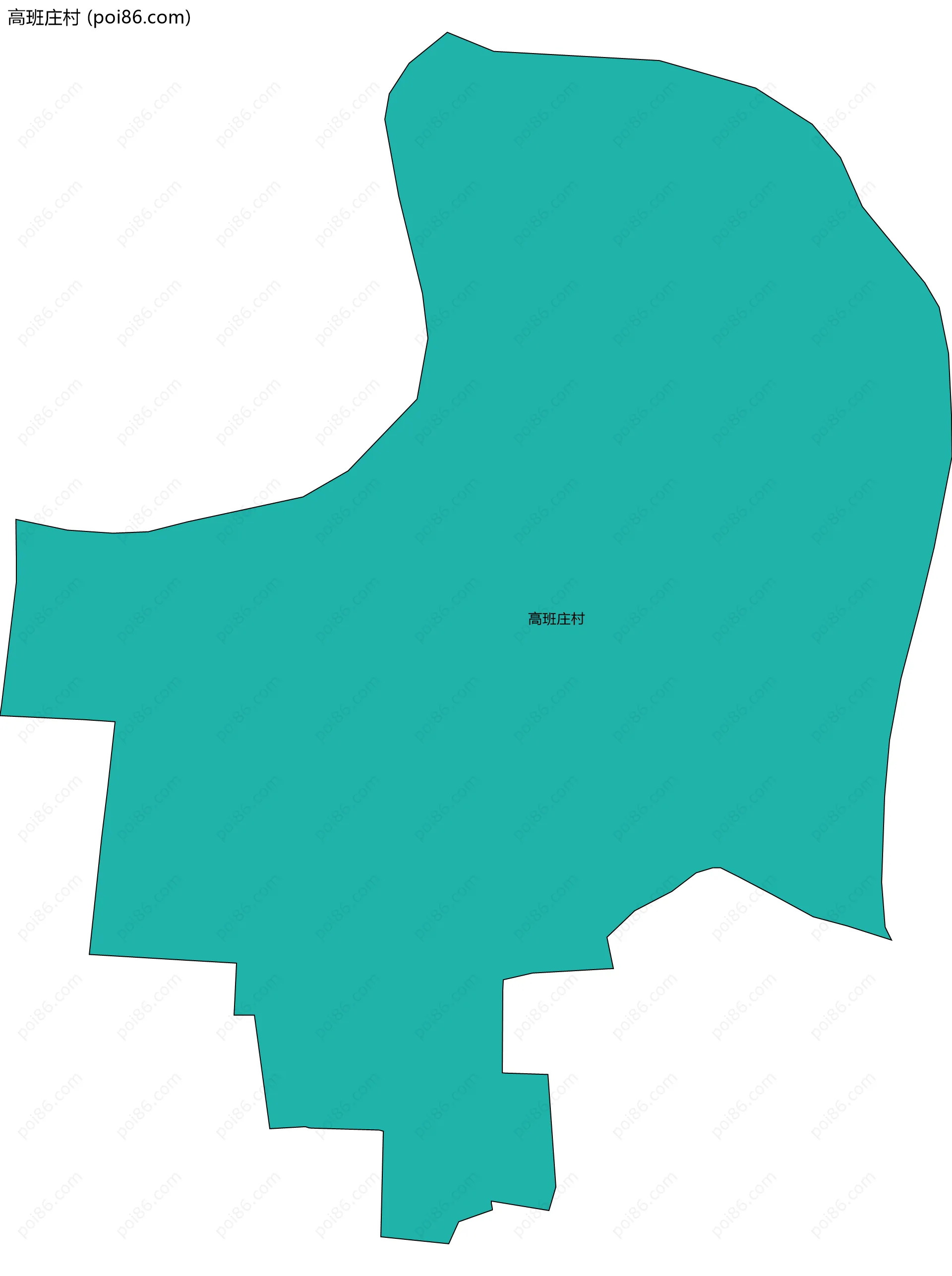 高班庄村边界地图