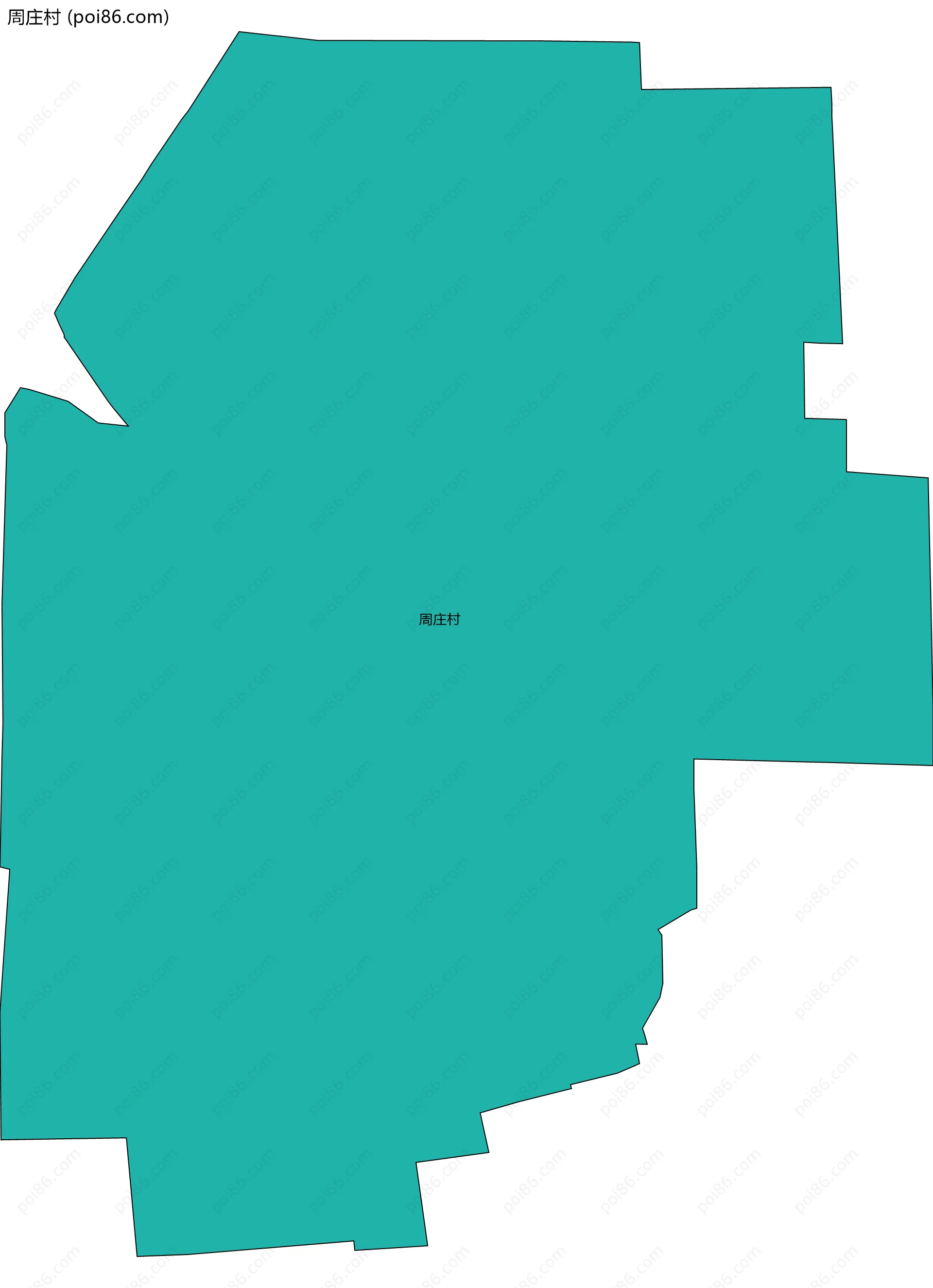 周庄村边界地图