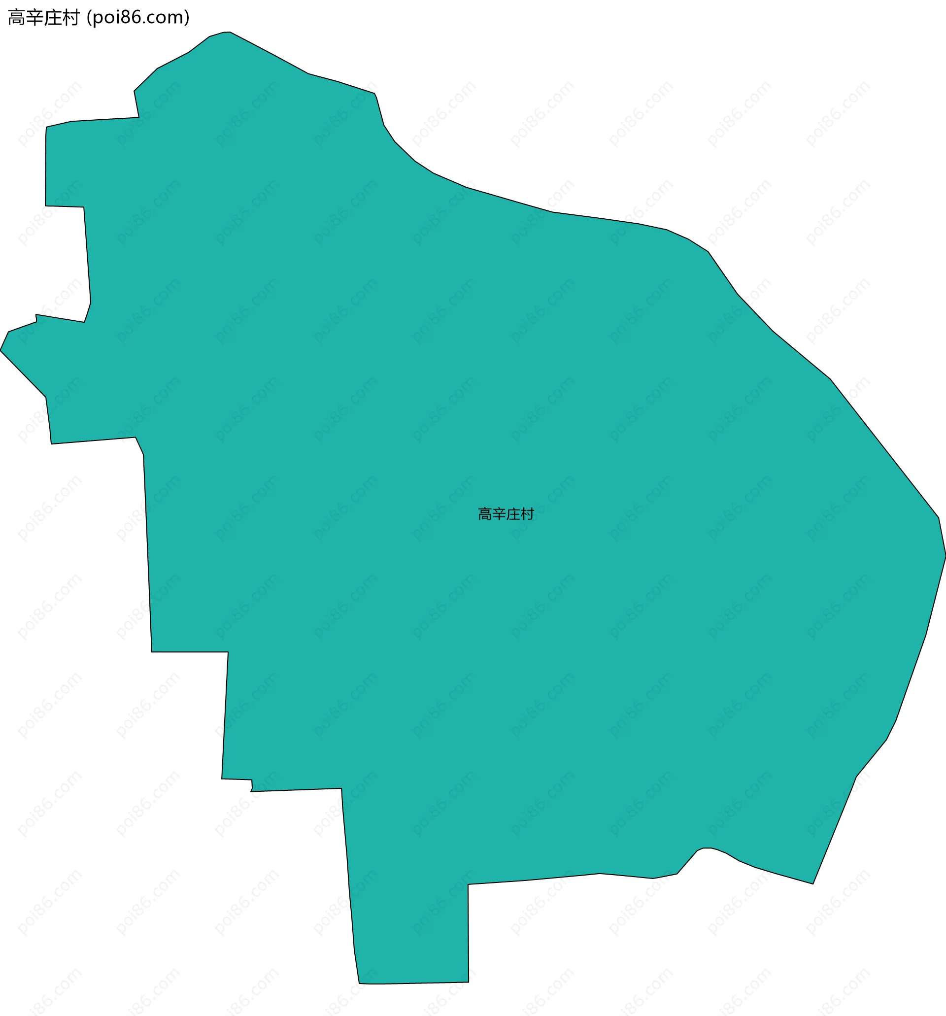 高辛庄村边界地图