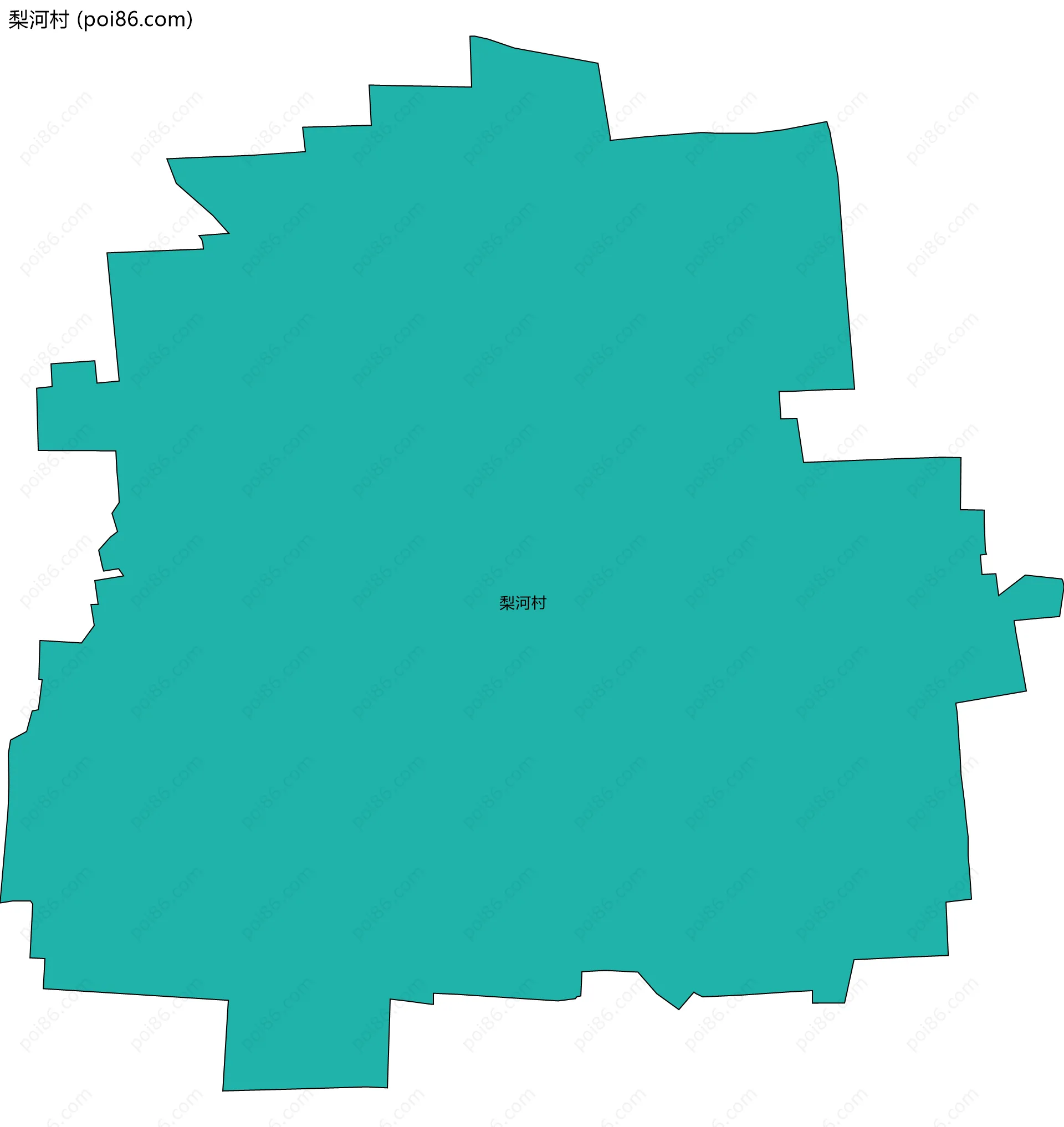 梨河村边界地图