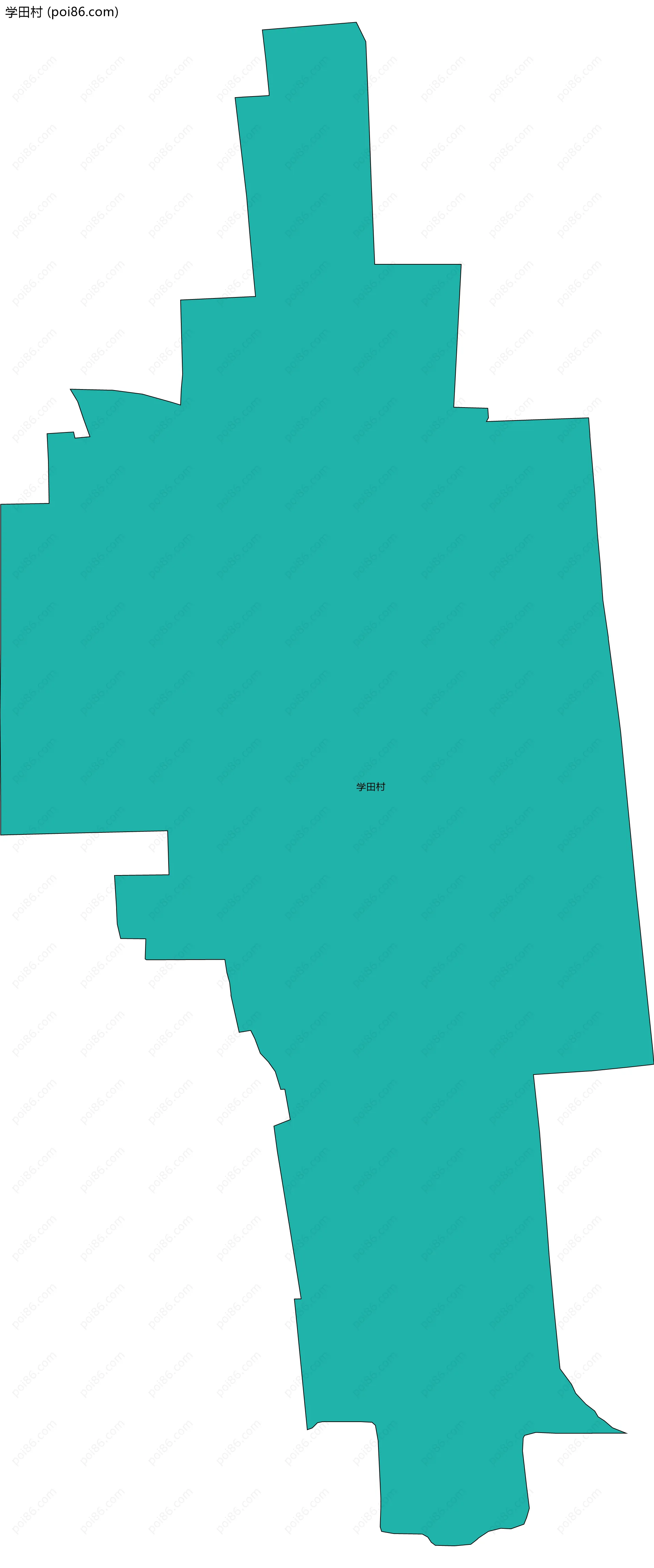 学田村边界地图