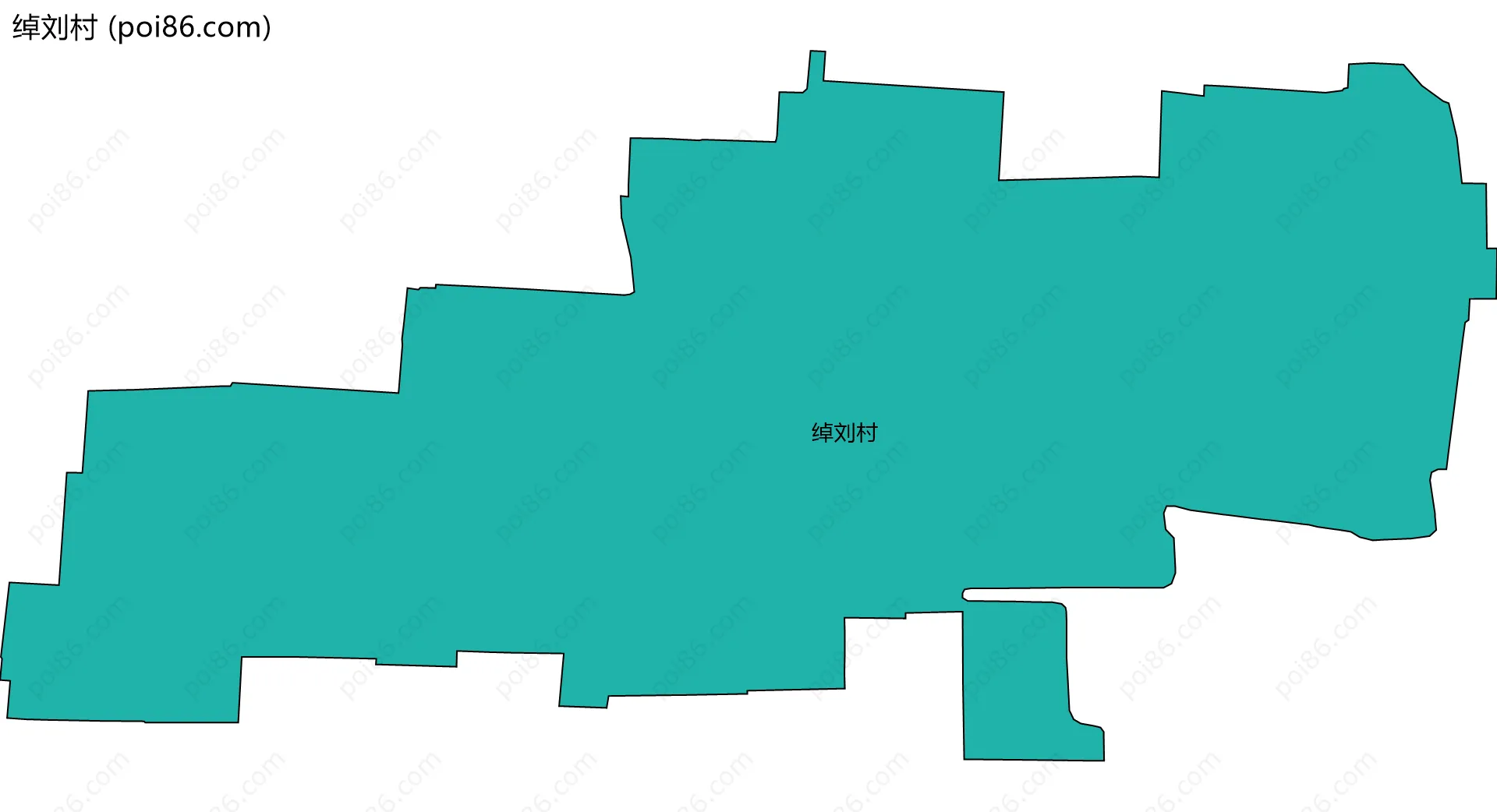 绰刘村边界地图