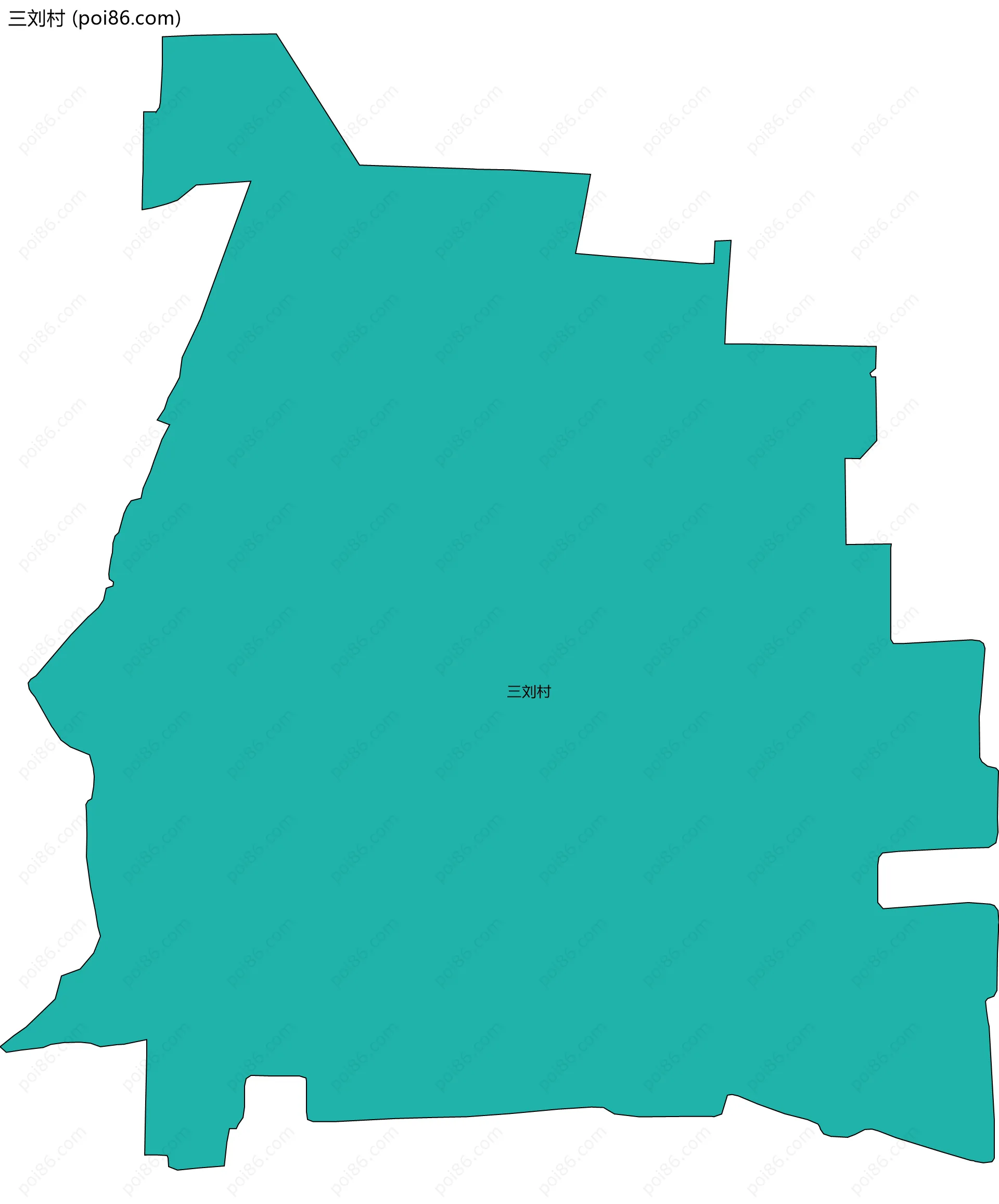 三刘村边界地图