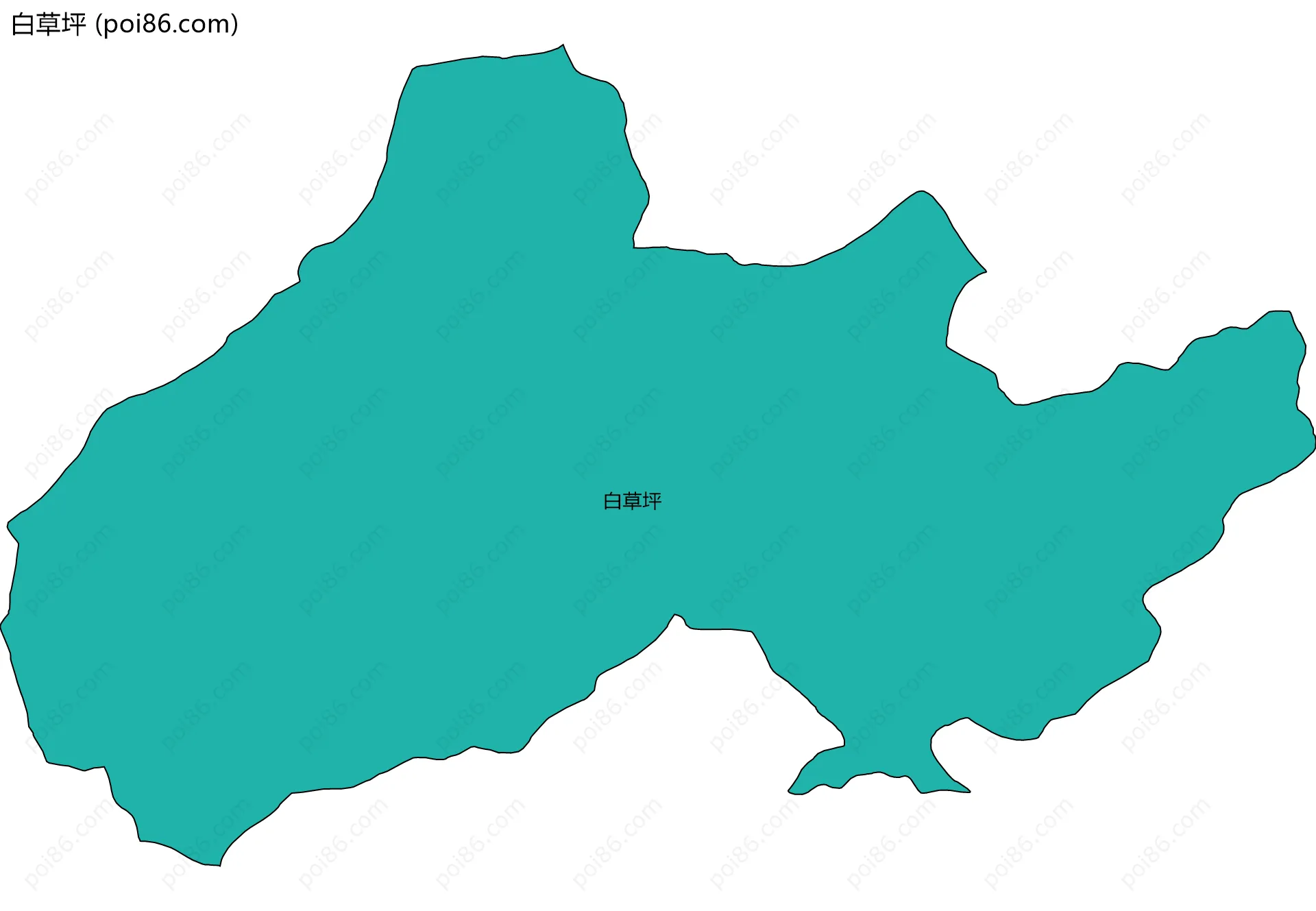 白草坪边界地图