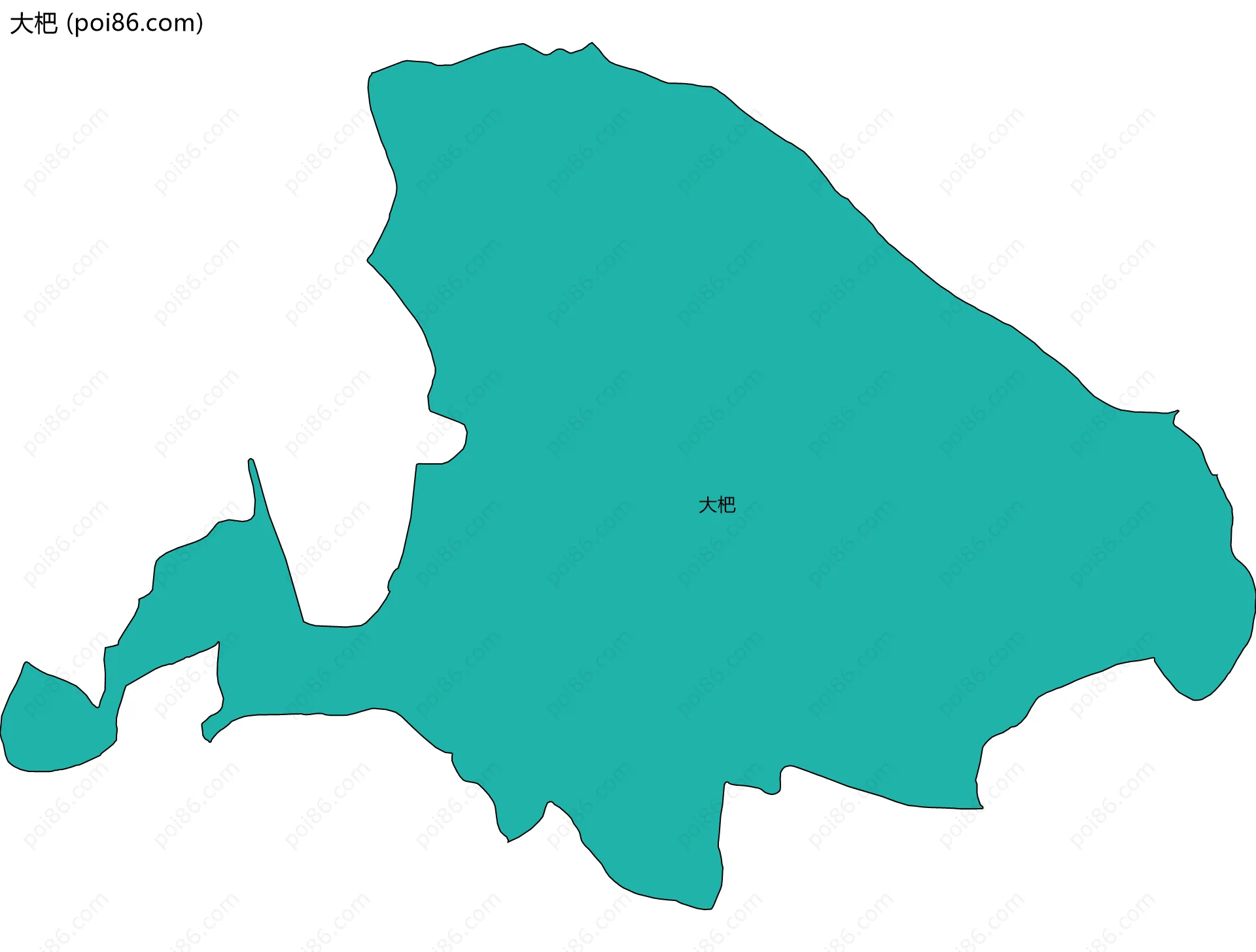 大杷边界地图