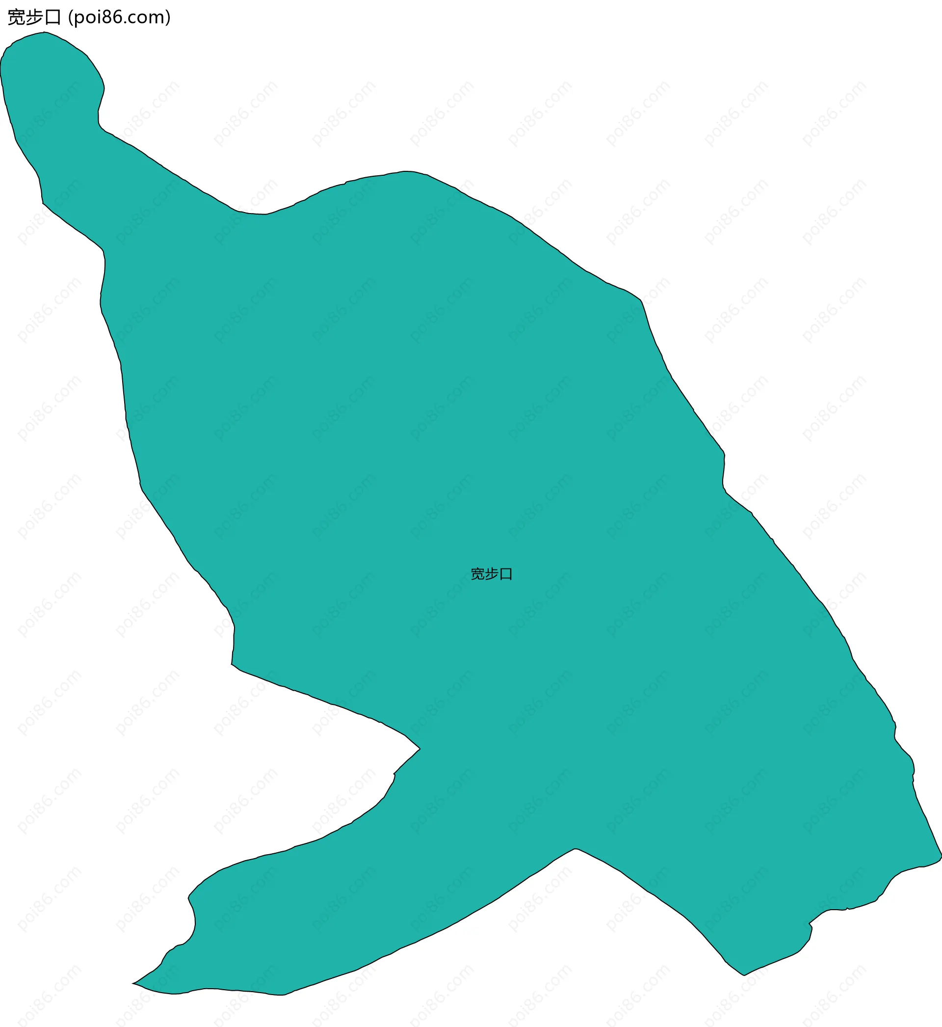 宽步口边界地图