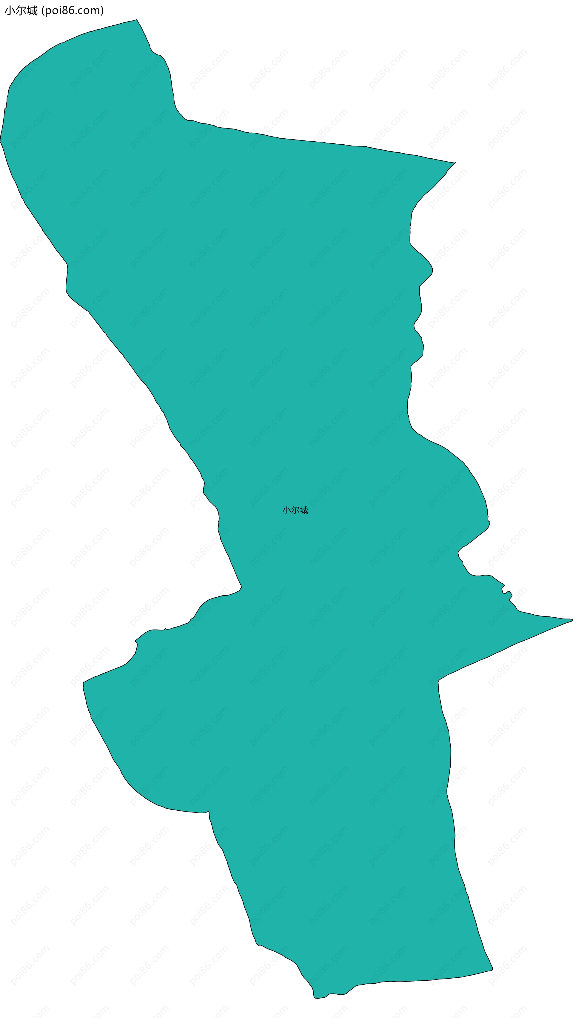 小尔城边界地图