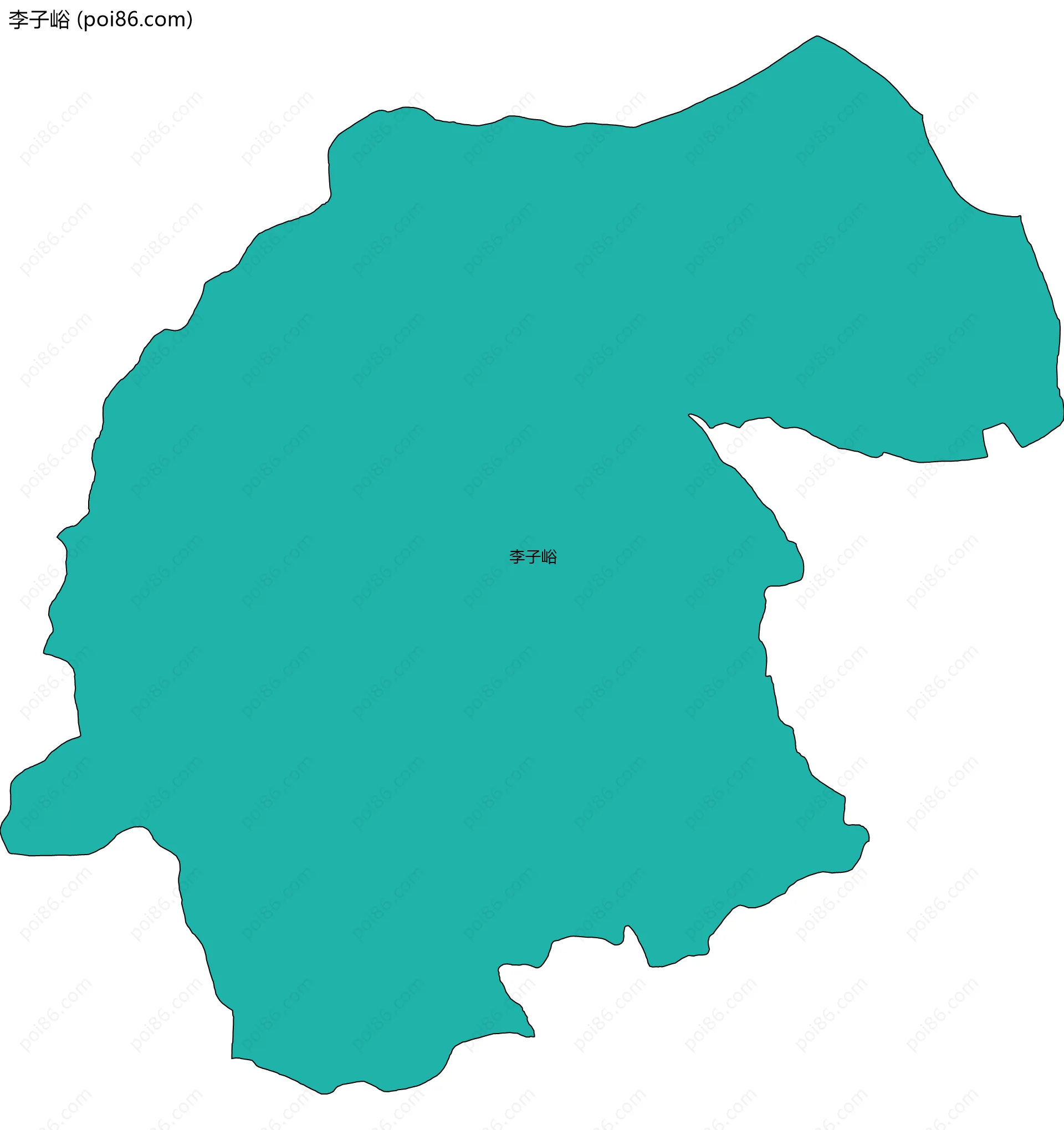 李子峪边界地图