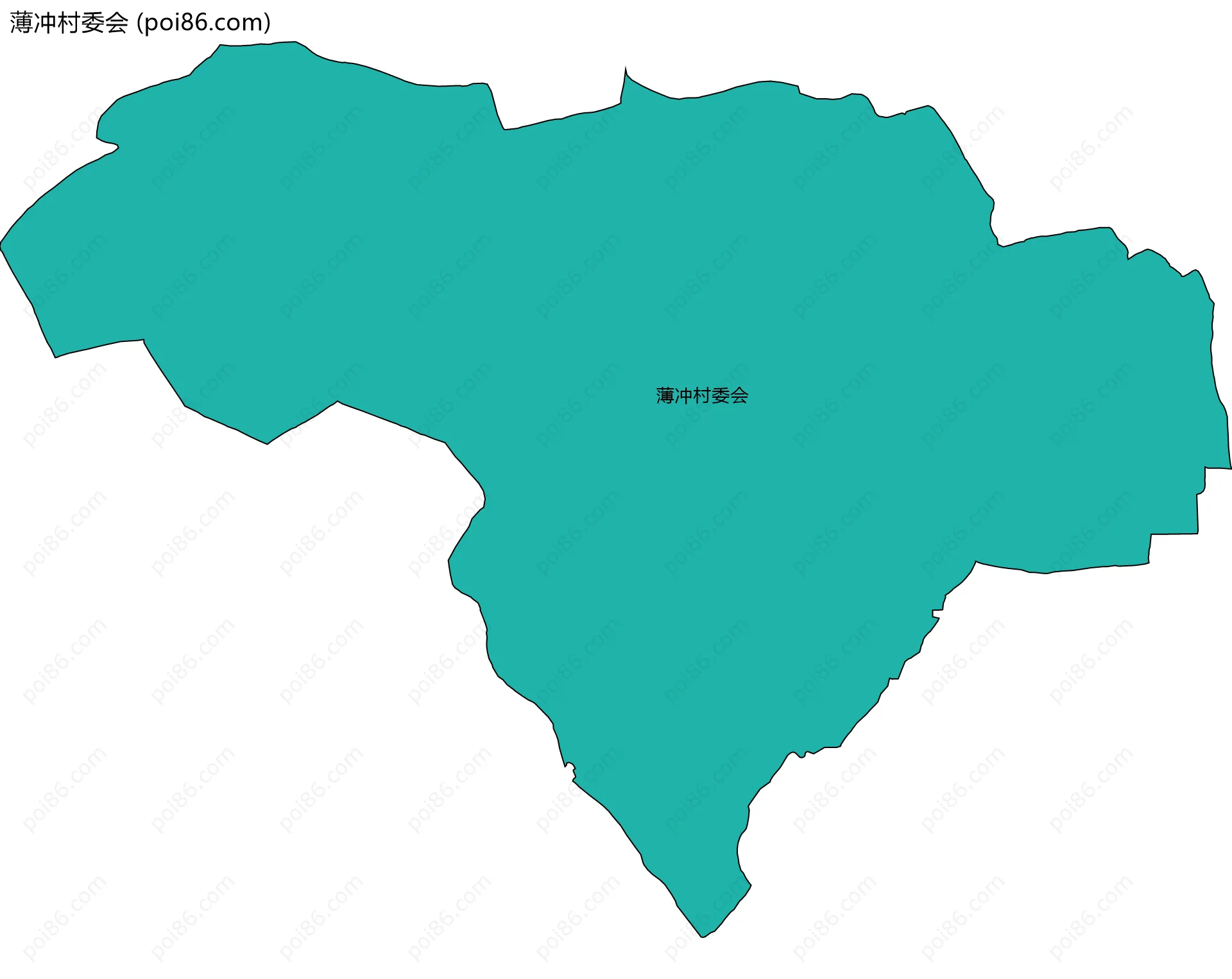薄冲村委会边界地图