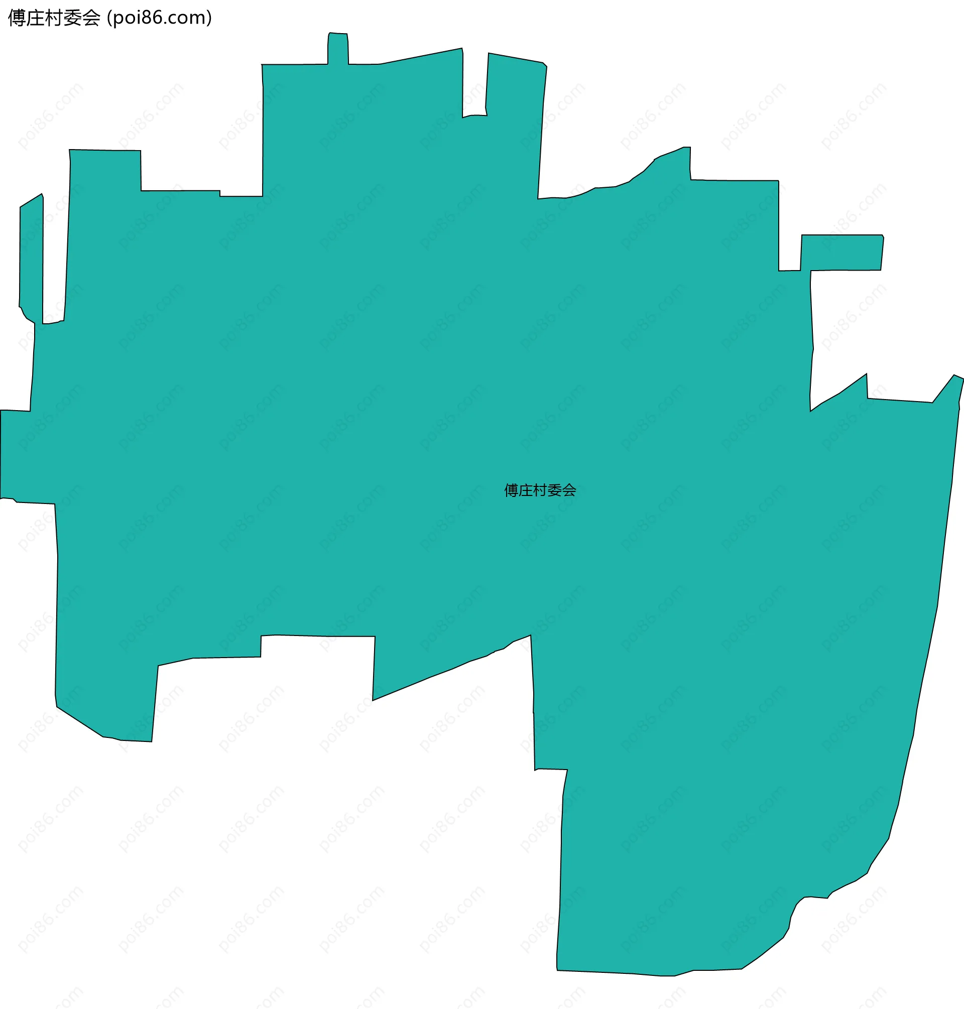 傅庄村委会边界地图