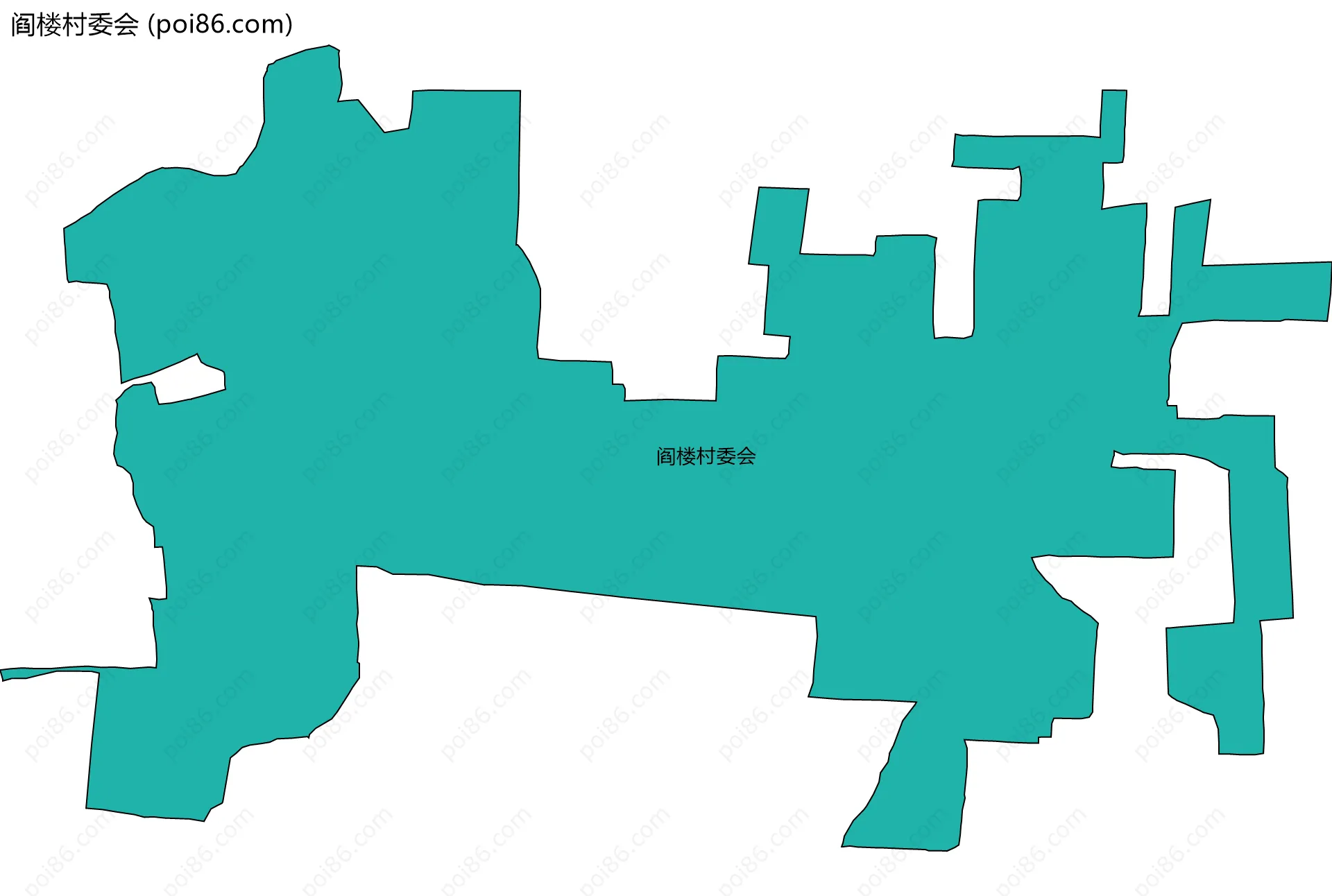 阎楼村委会边界地图
