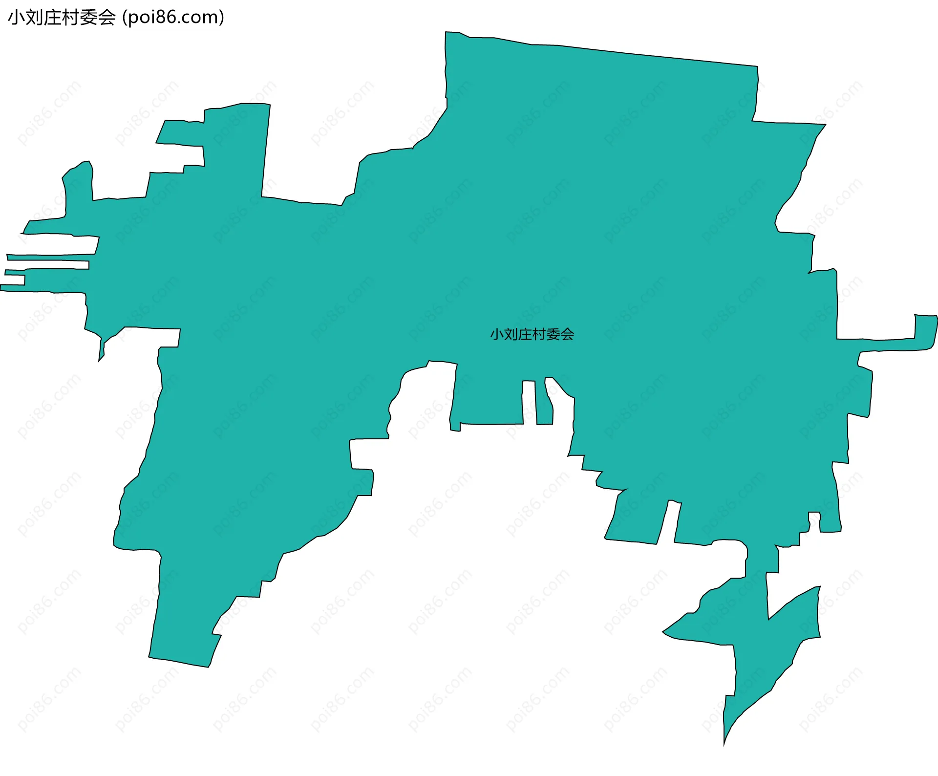 小刘庄村委会边界地图