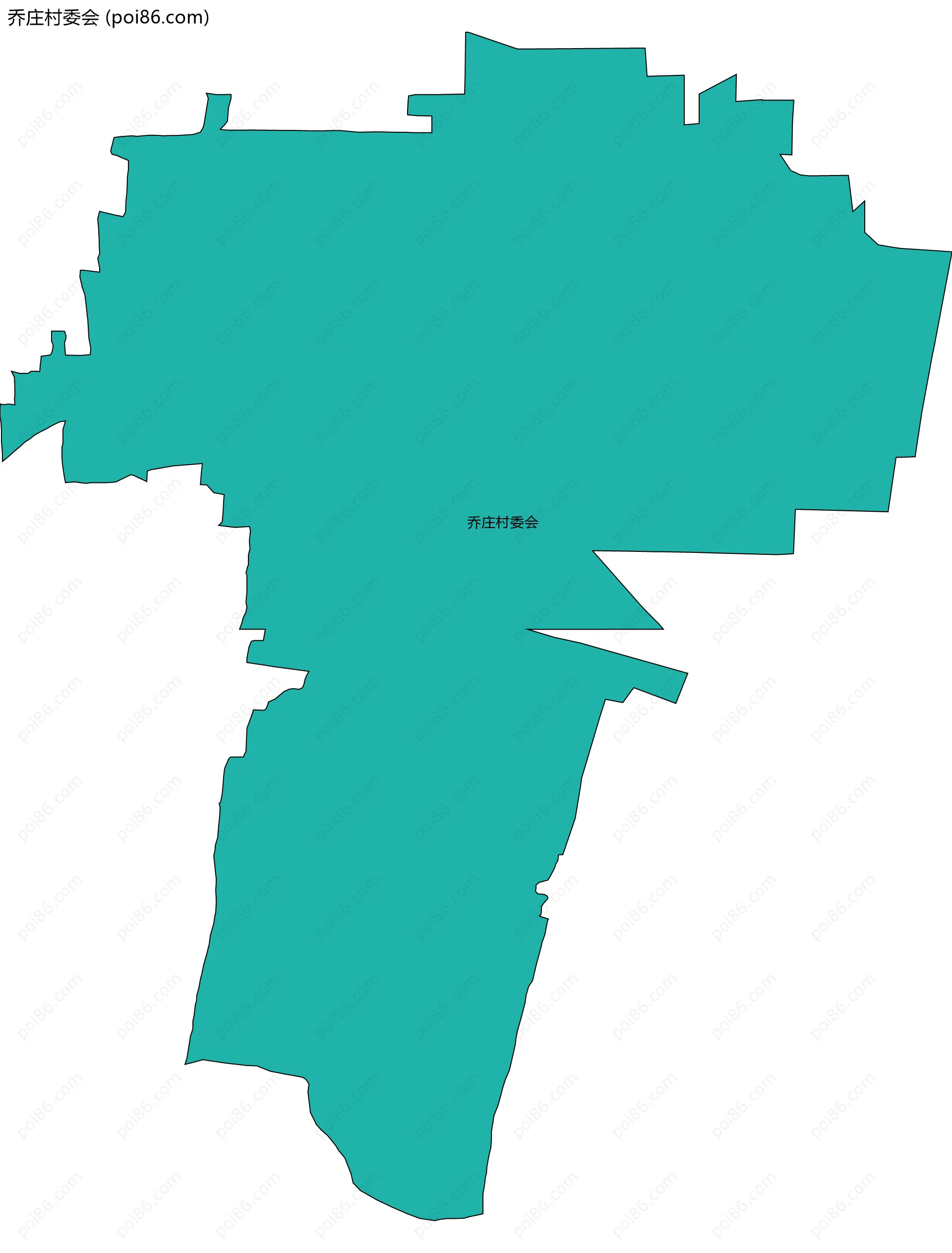 乔庄村委会边界地图