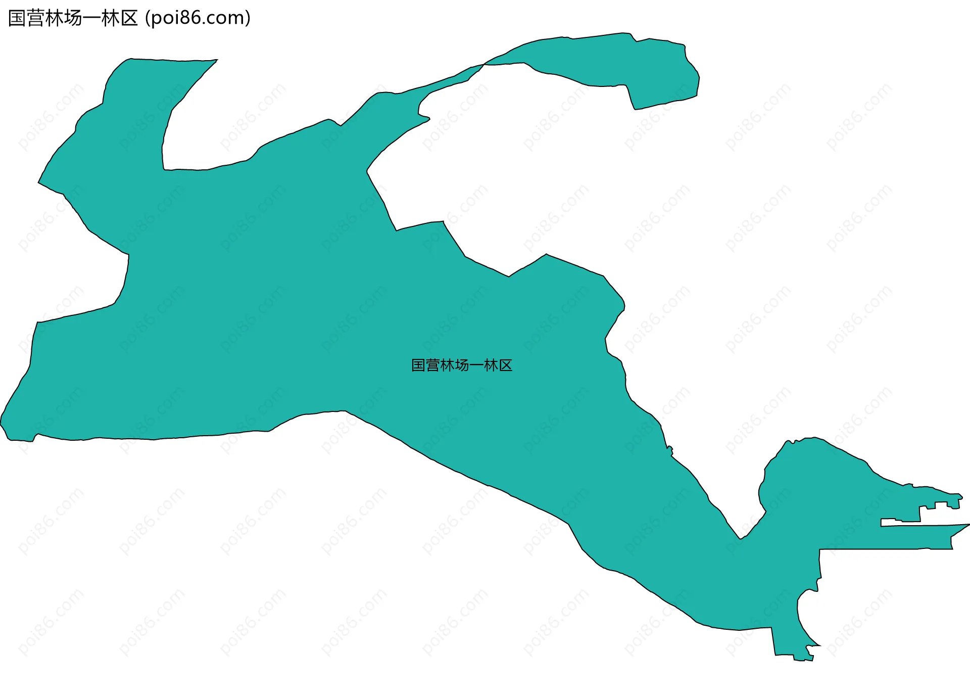 国营林场一林区边界地图