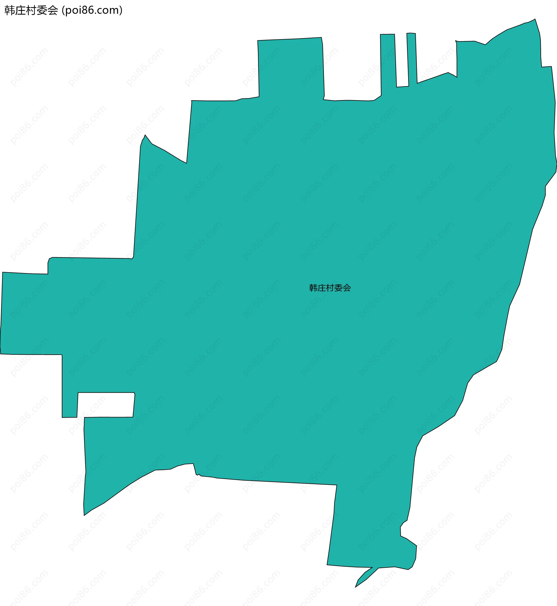 韩庄村委会边界地图