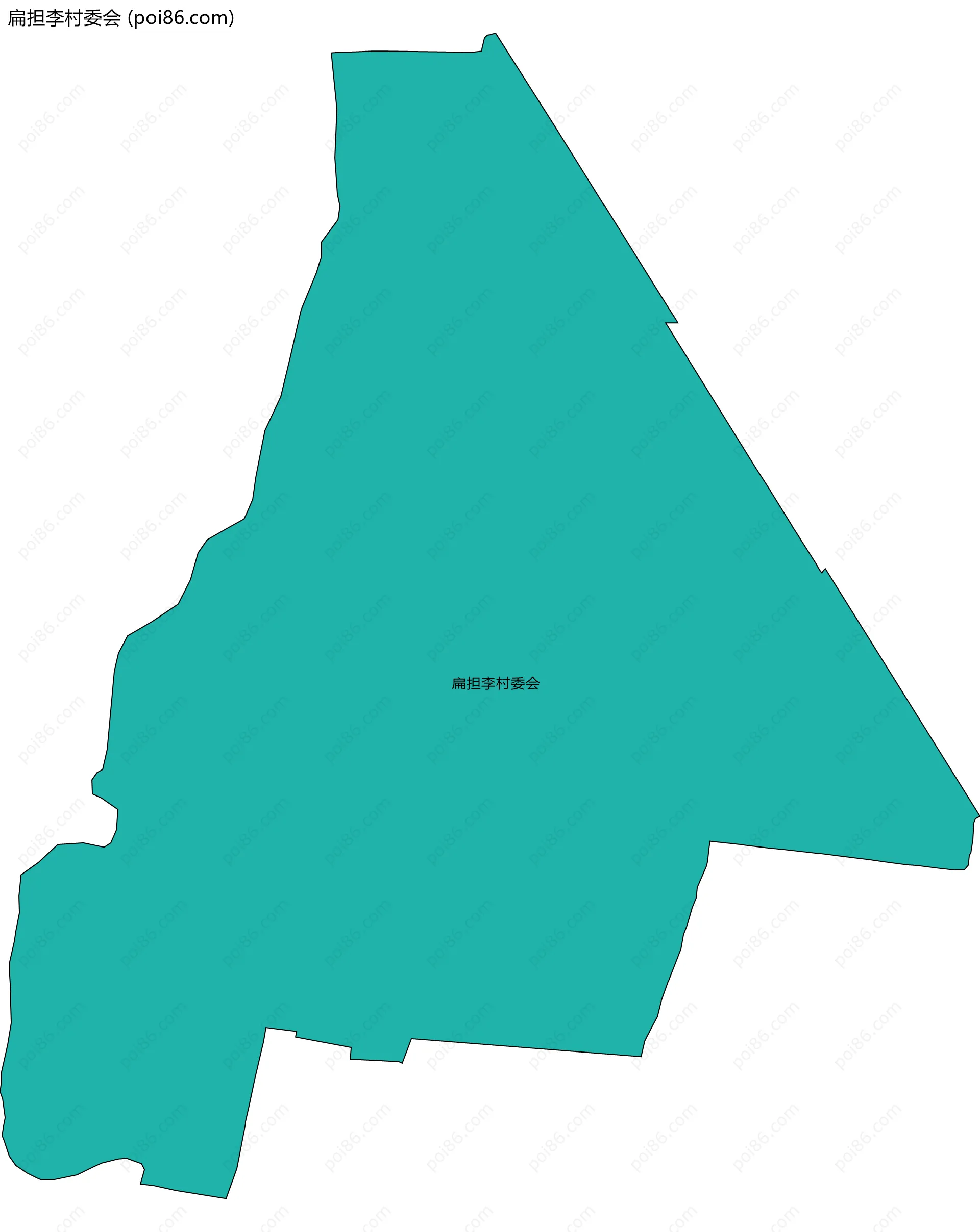扁担李村委会边界地图