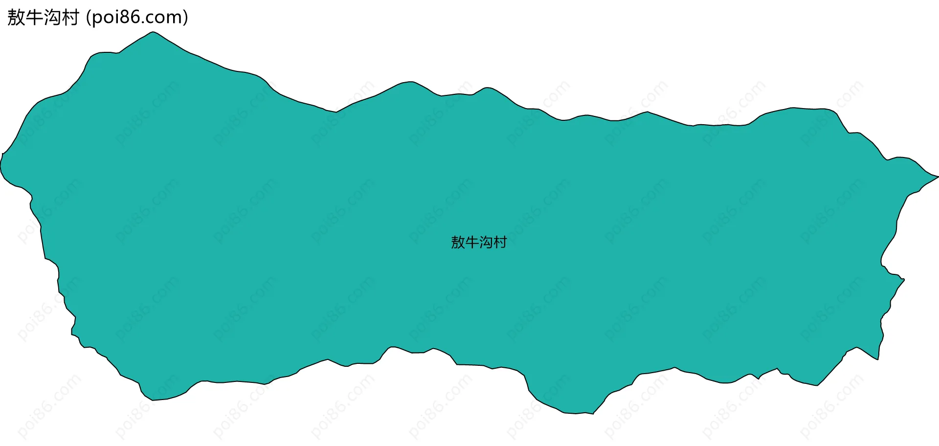 敖牛沟村边界地图