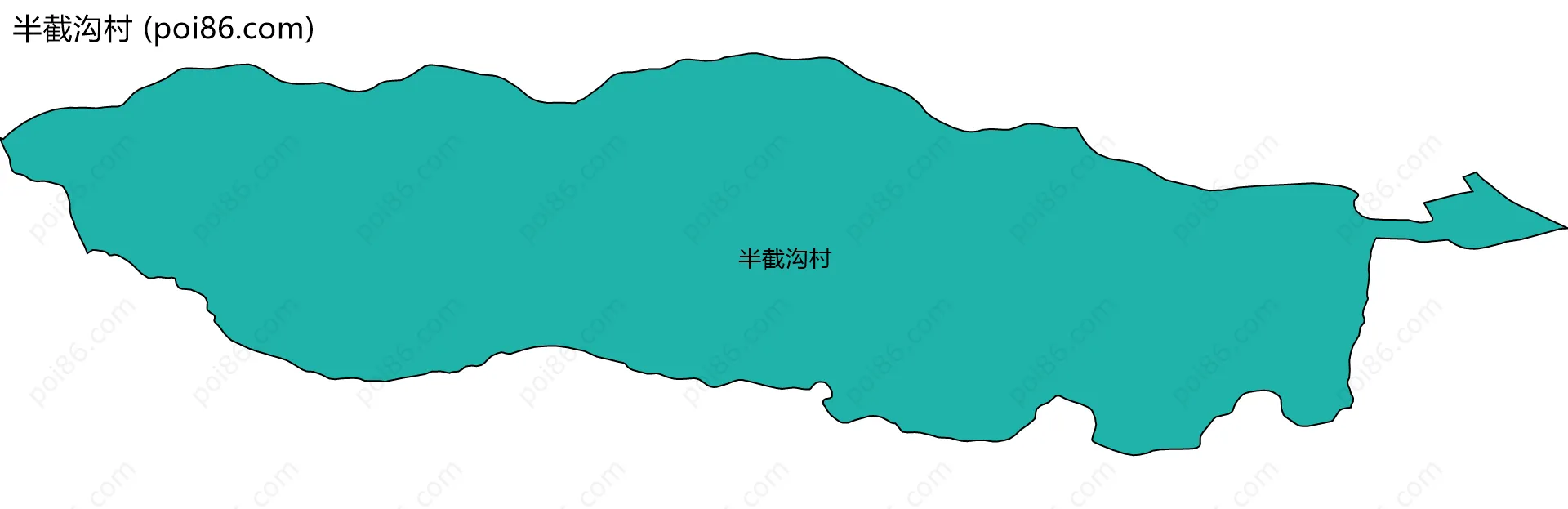 半截沟村边界地图