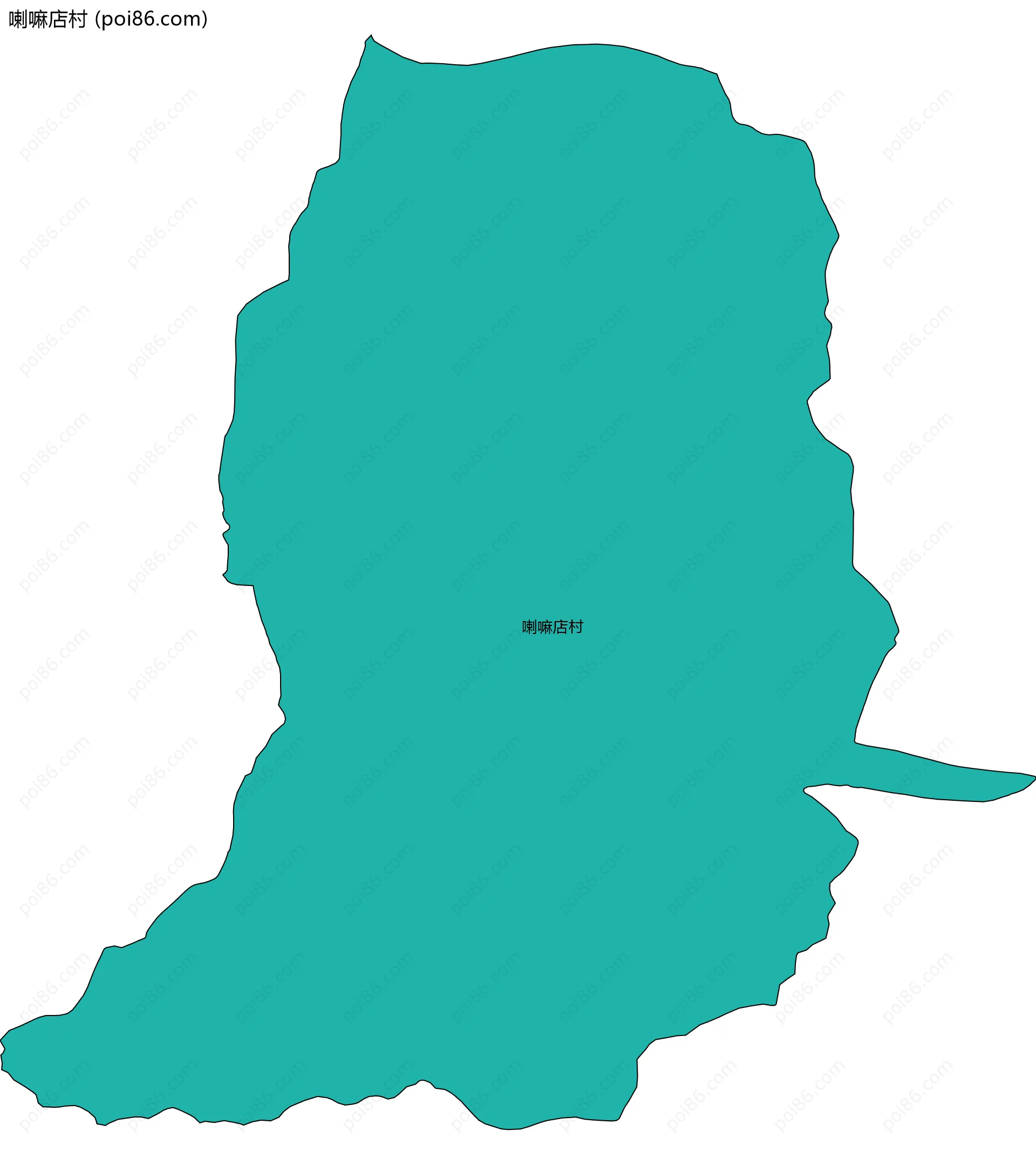 喇嘛店村边界地图