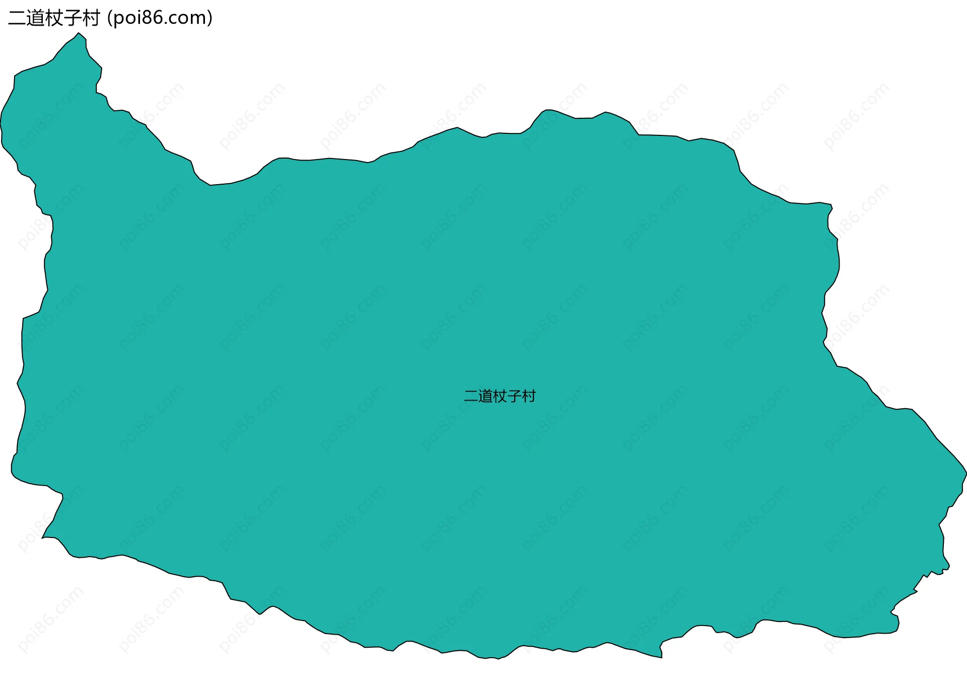 二道杖子村边界地图
