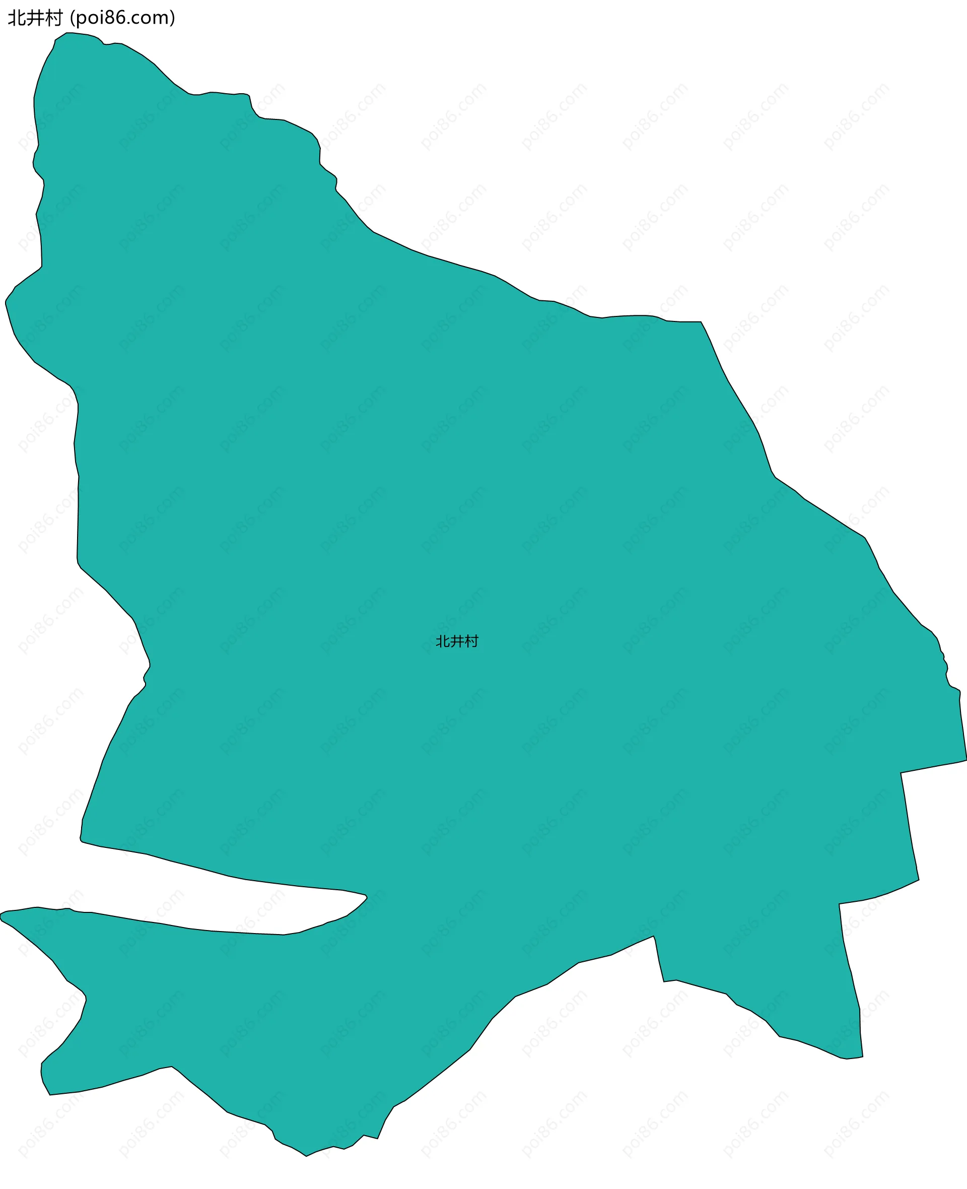 北井村边界地图