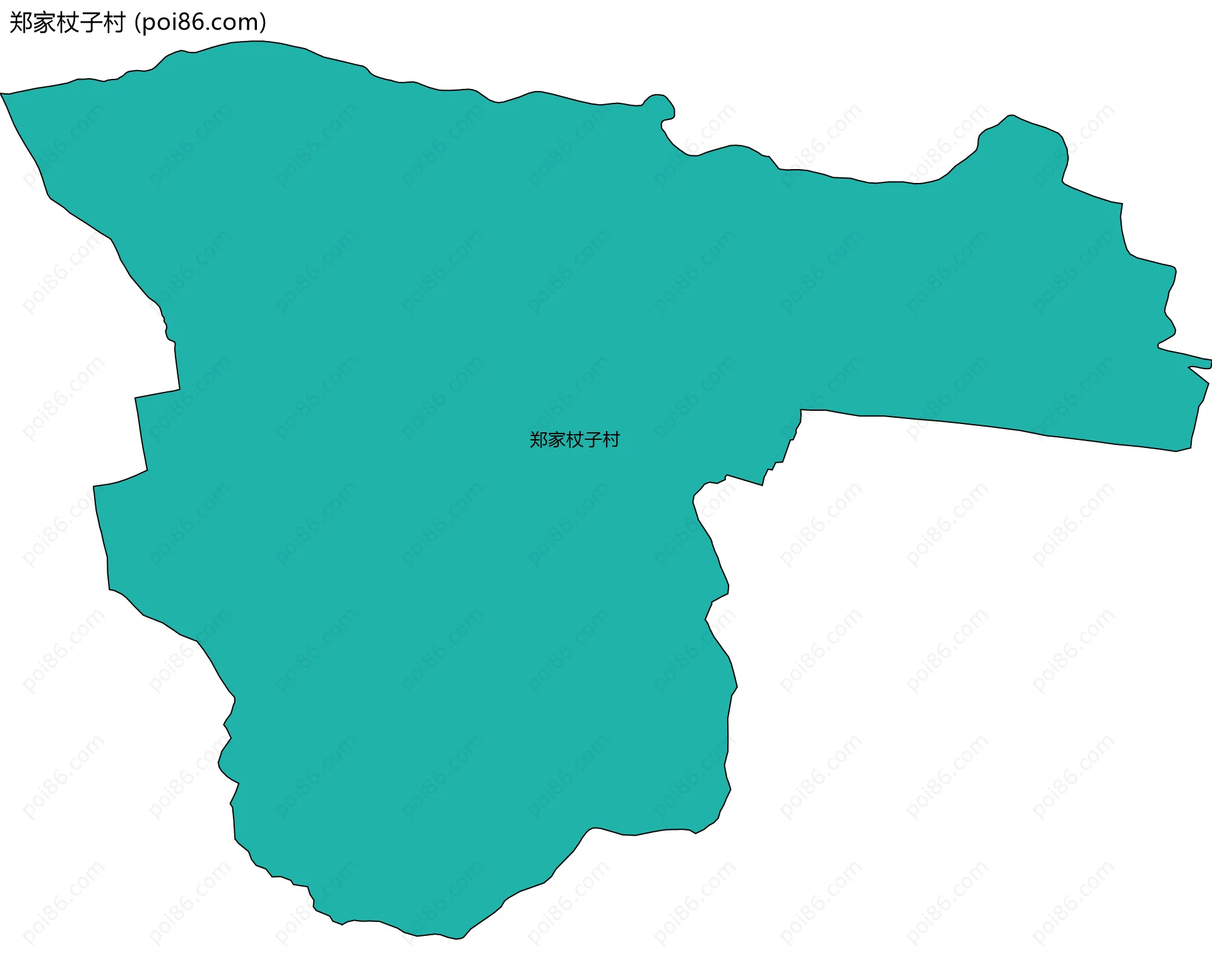 郑家杖子村边界地图