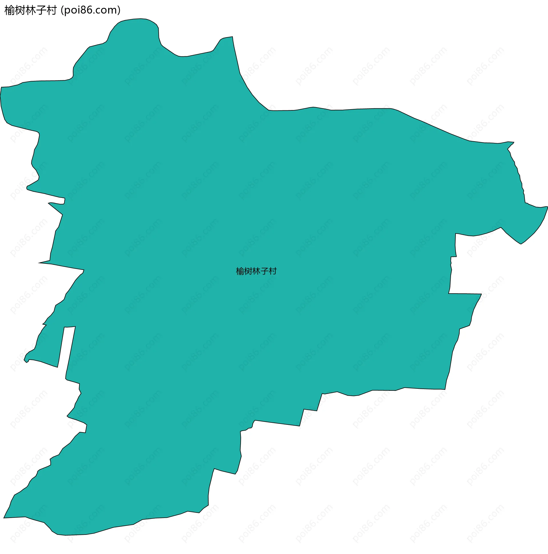 榆树林子村边界地图