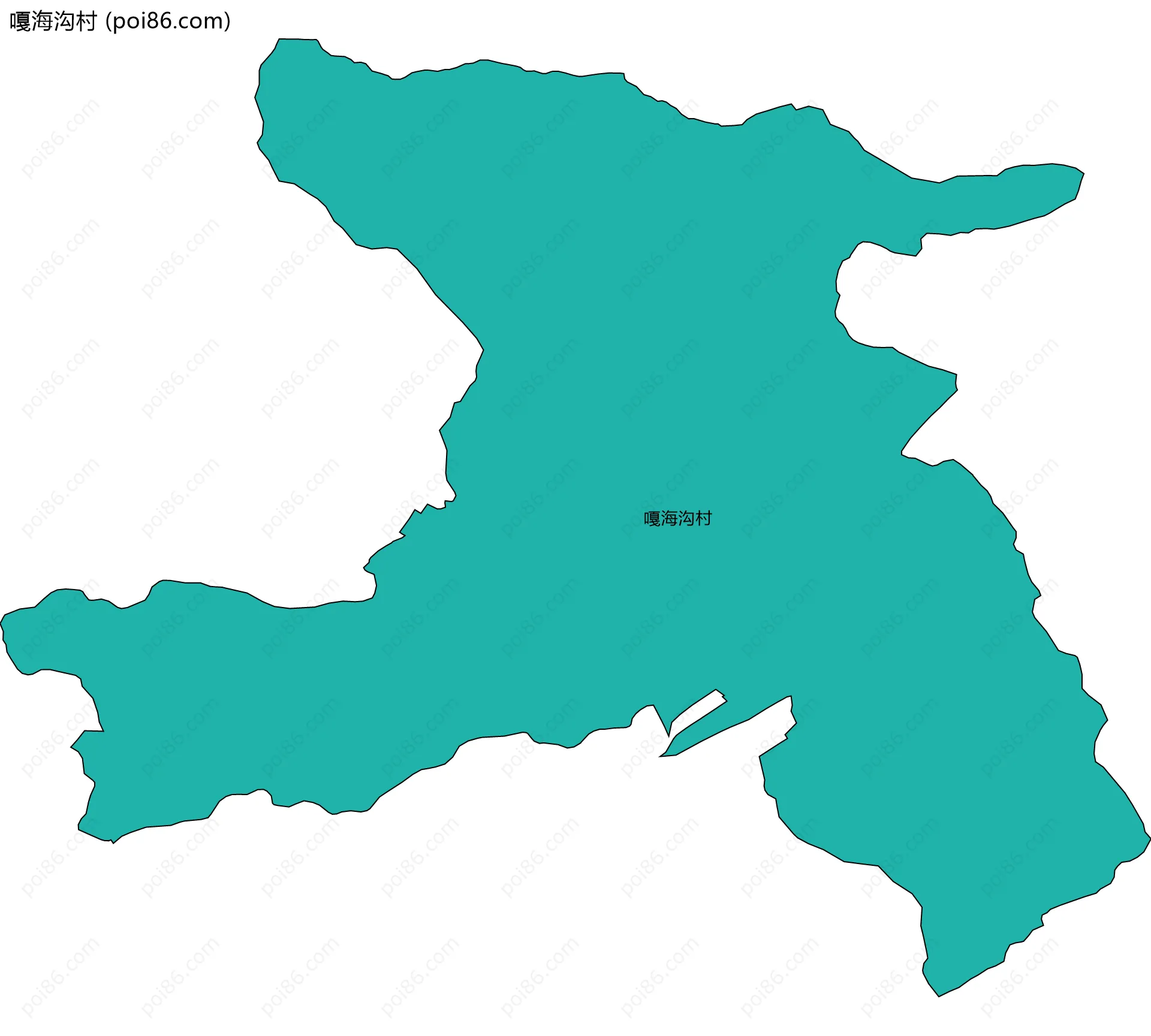嘎海沟村边界地图