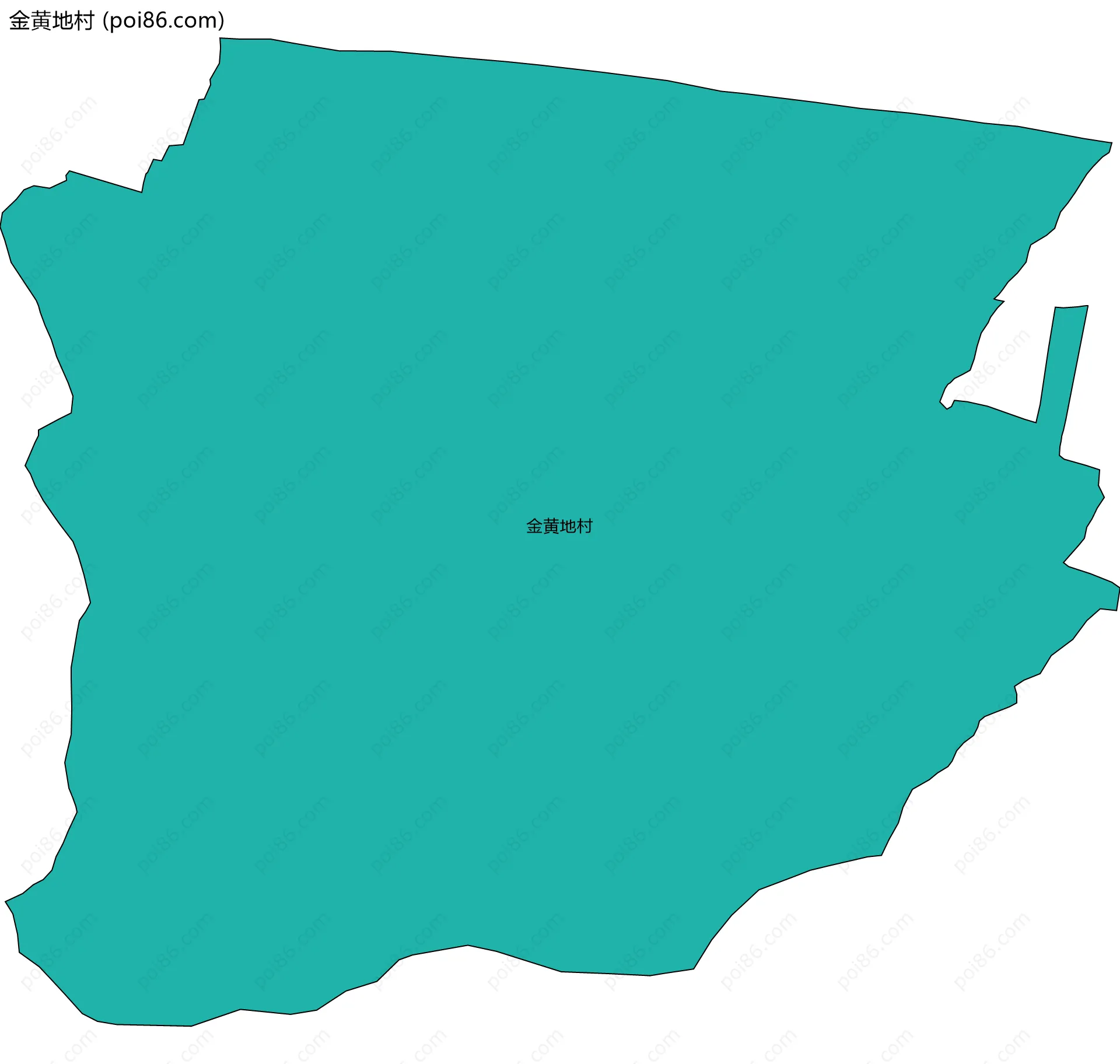 金黄地村边界地图