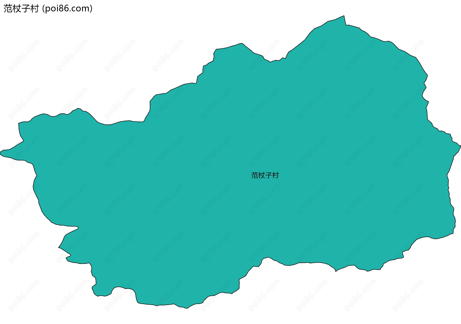 范杖子村边界地图