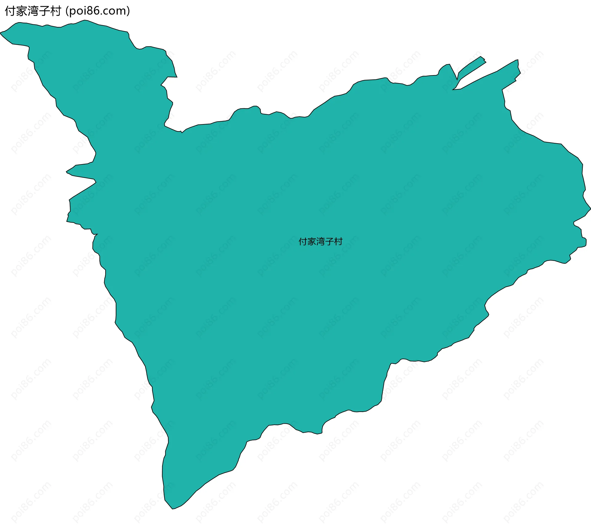 付家湾子村边界地图