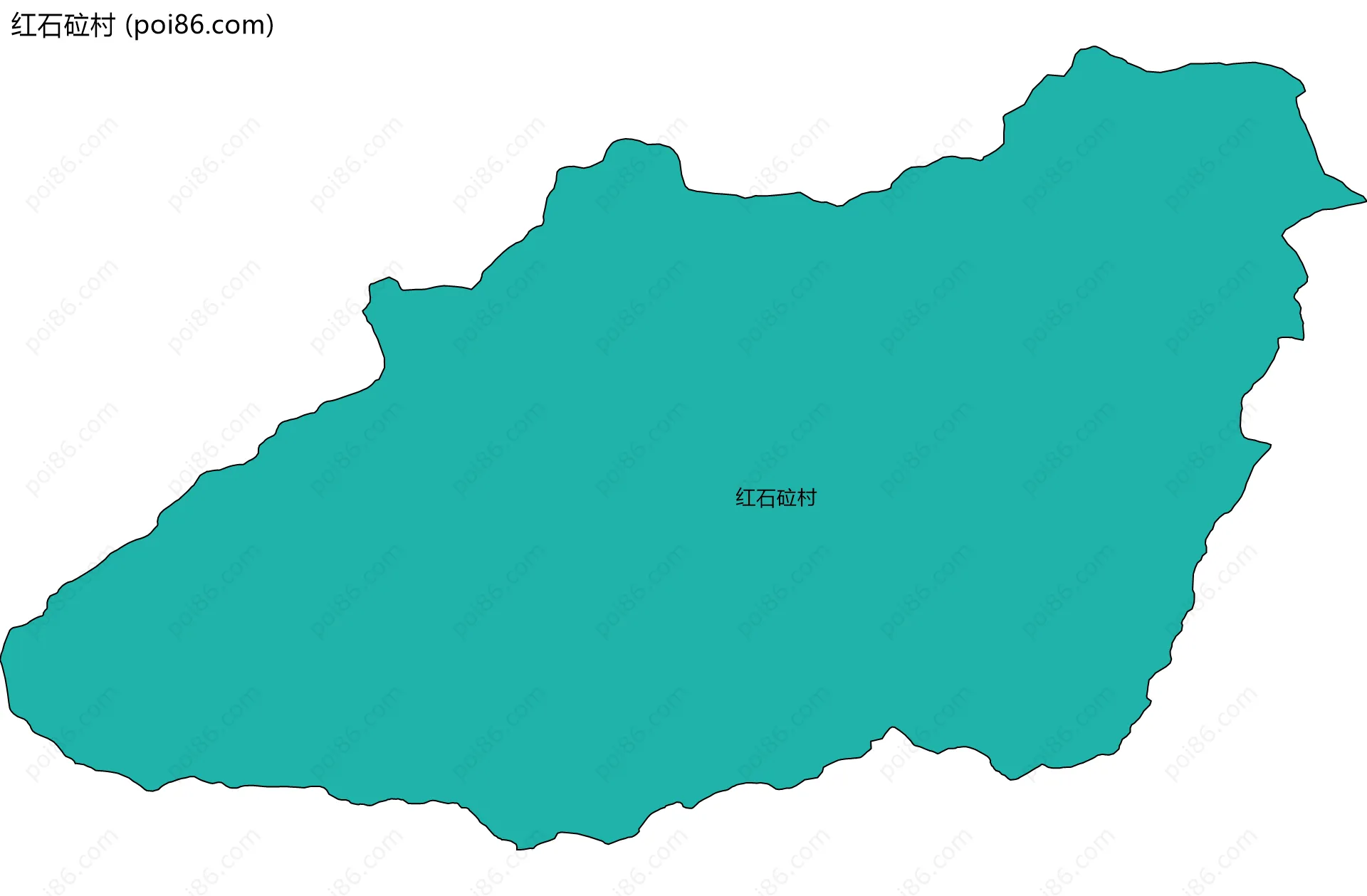 红石砬村边界地图
