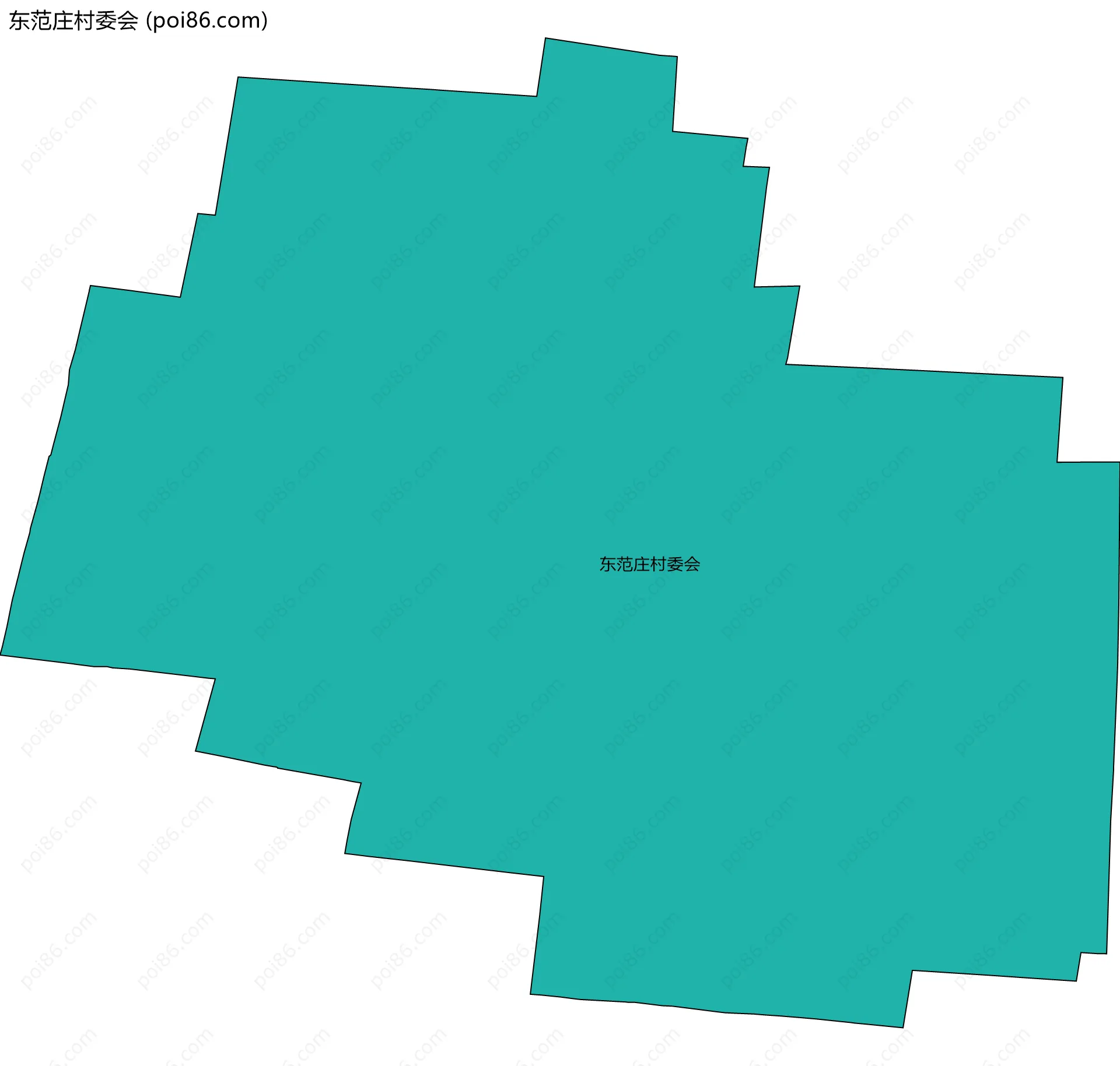 东范庄村委会边界地图