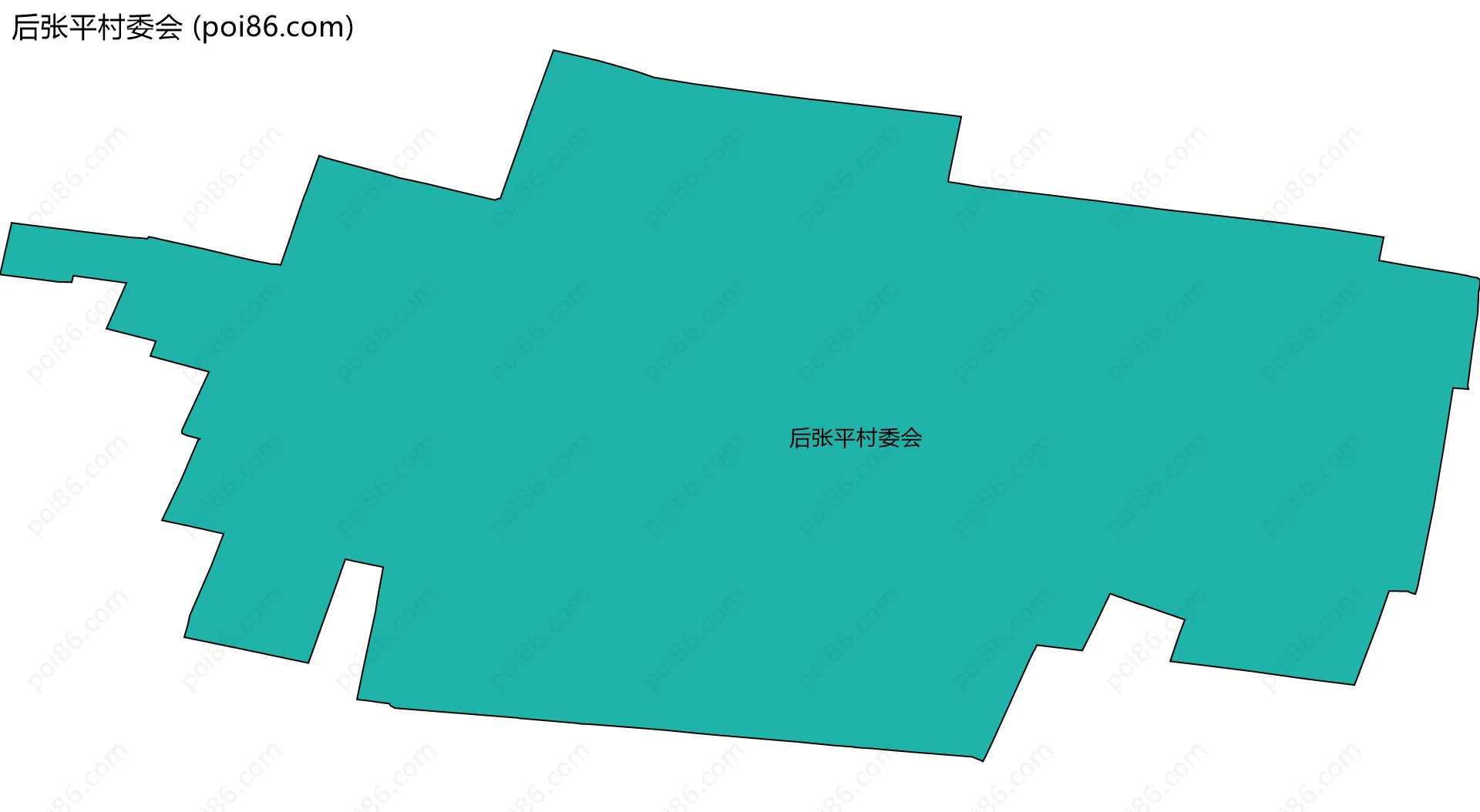 后张平村委会边界地图