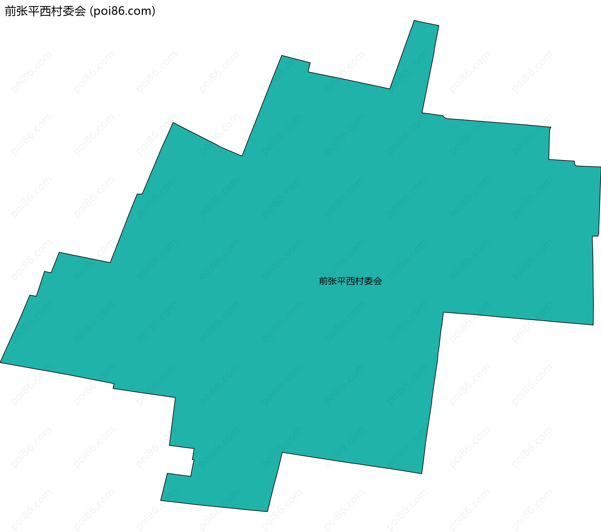 前张平西村委会边界地图