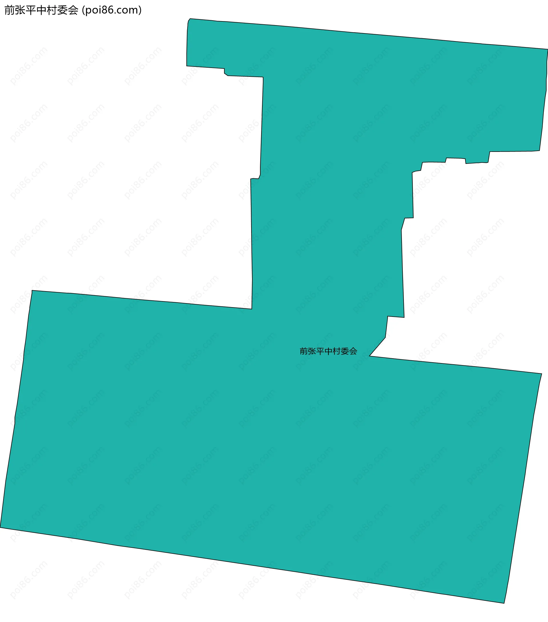 前张平中村委会边界地图