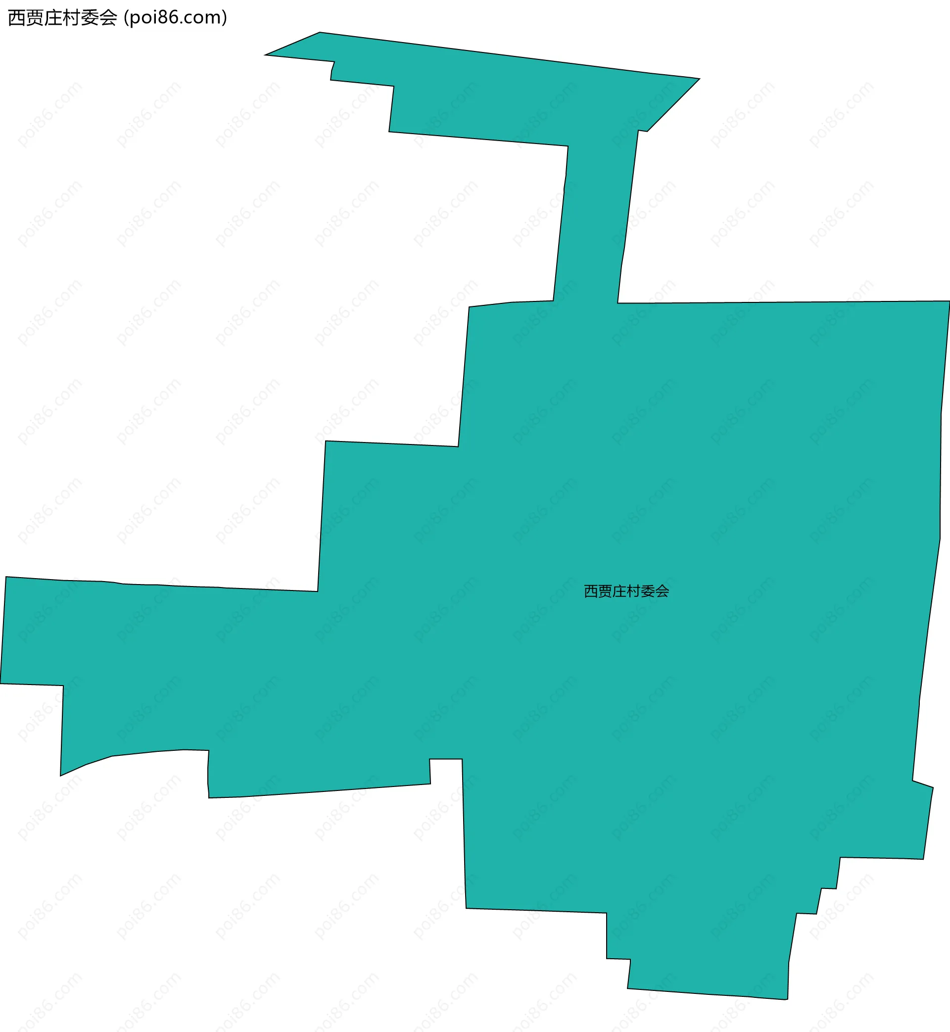 西贾庄村委会边界地图