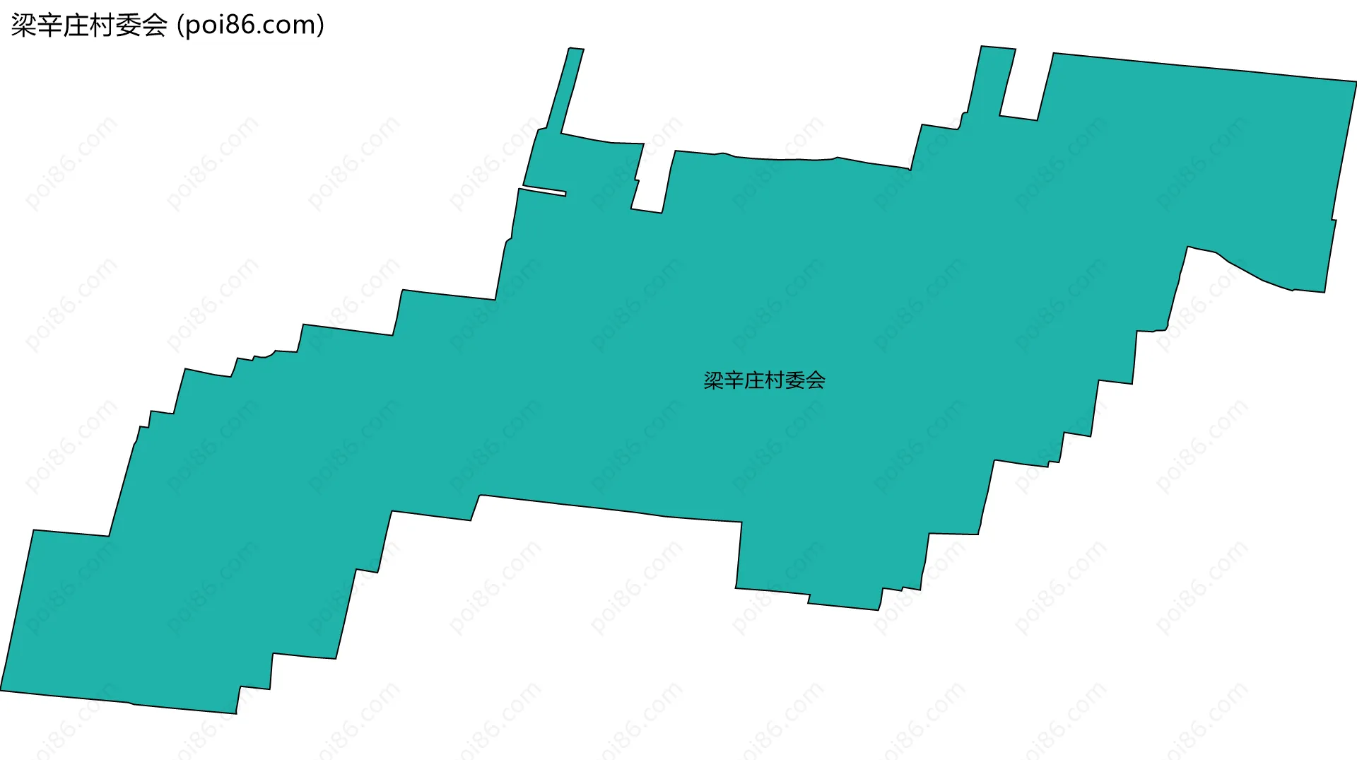 梁辛庄村委会边界地图