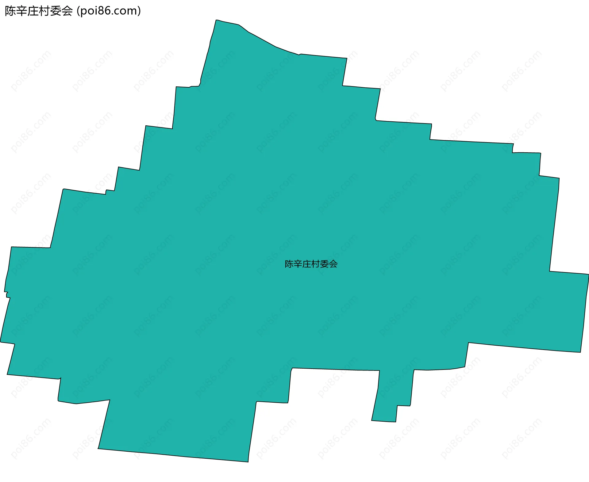 陈辛庄村委会边界地图