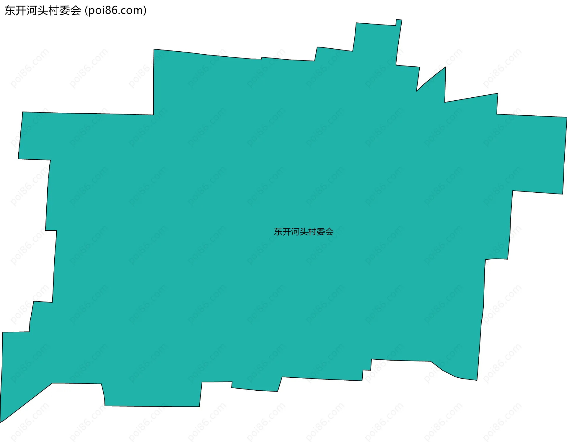 东开河头村委会边界地图