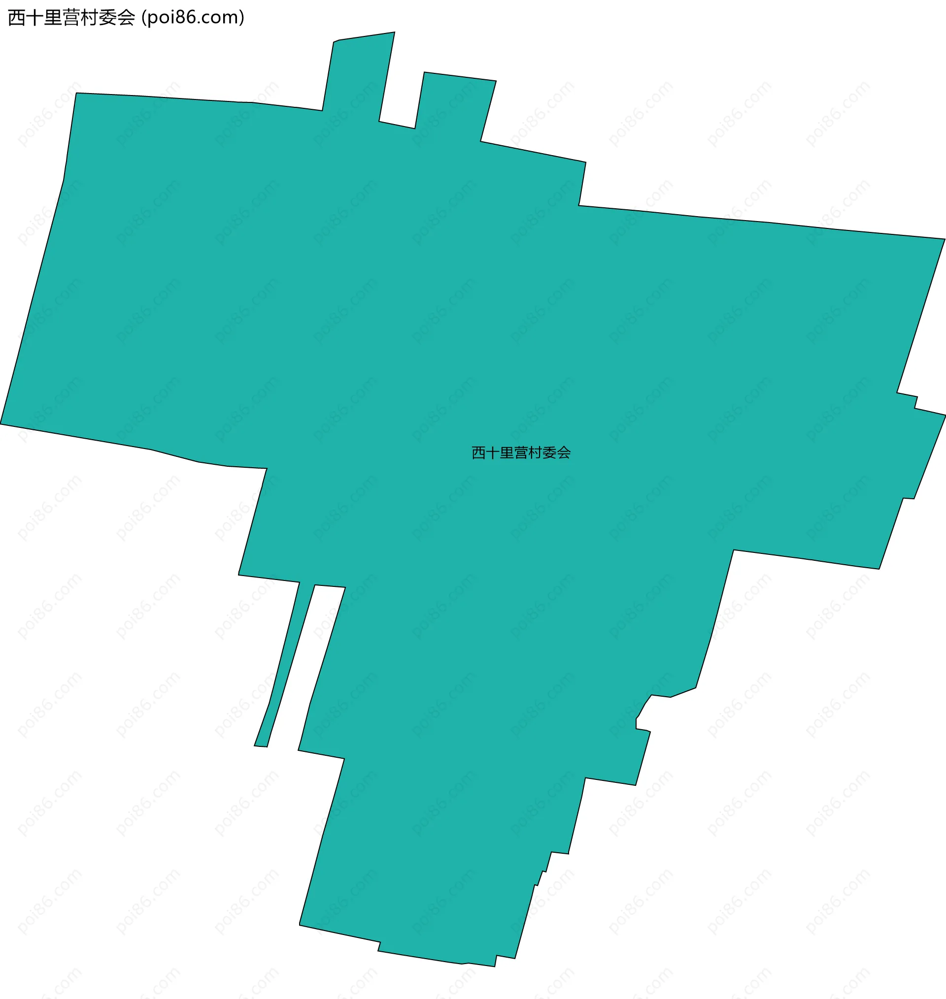 西十里营村委会边界地图