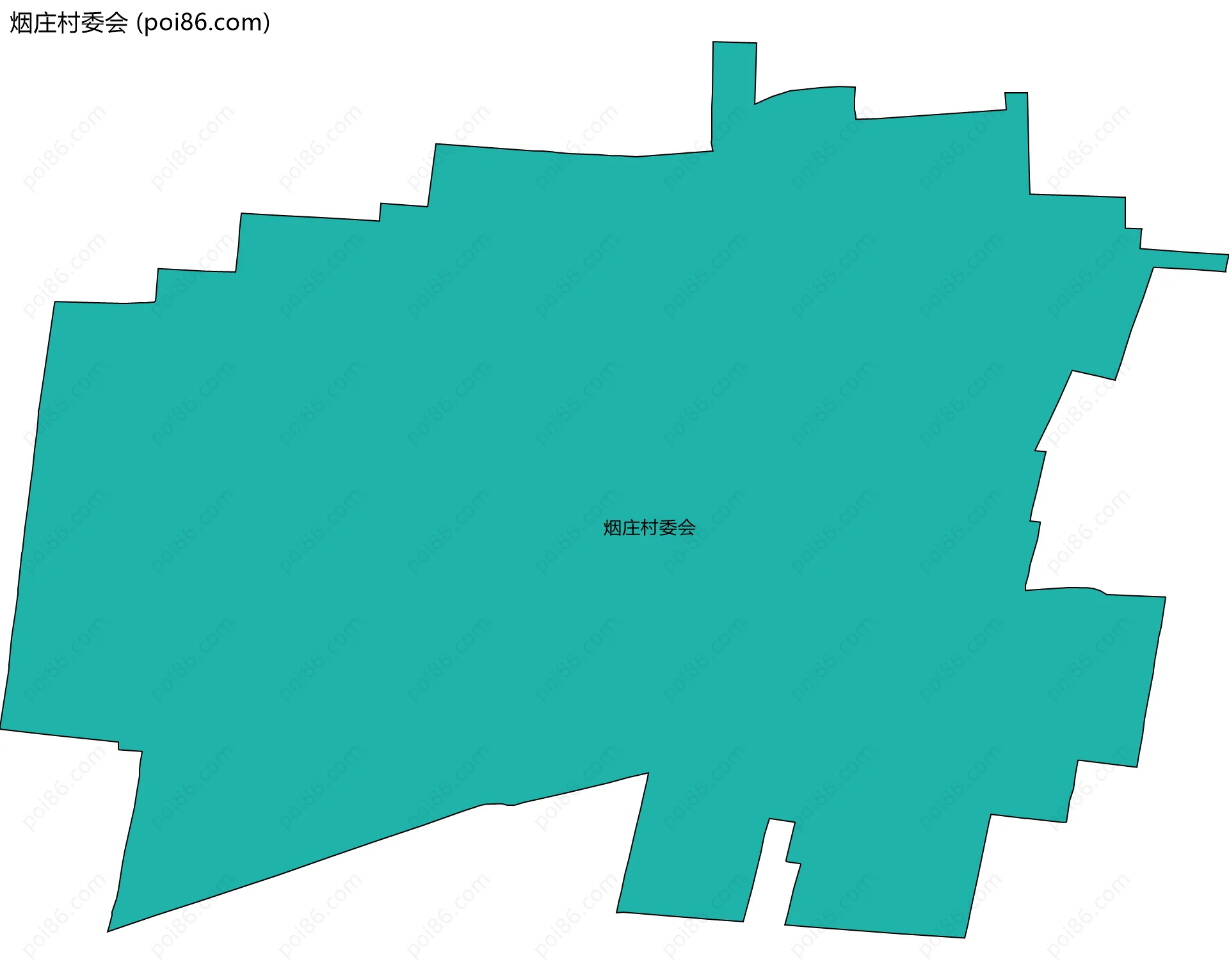 烟庄村委会边界地图