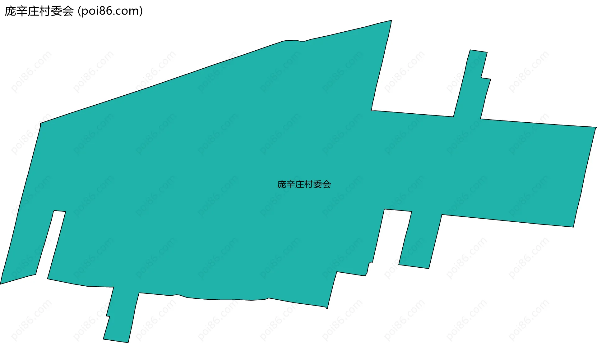 庞辛庄村委会边界地图