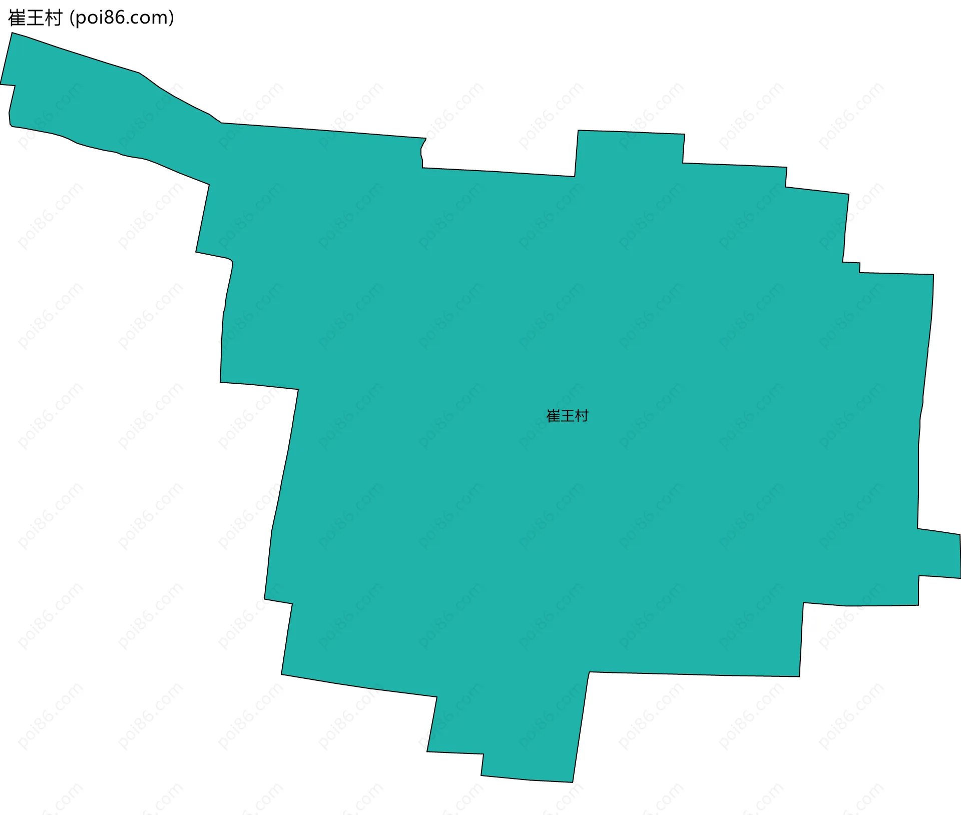崔王村边界地图