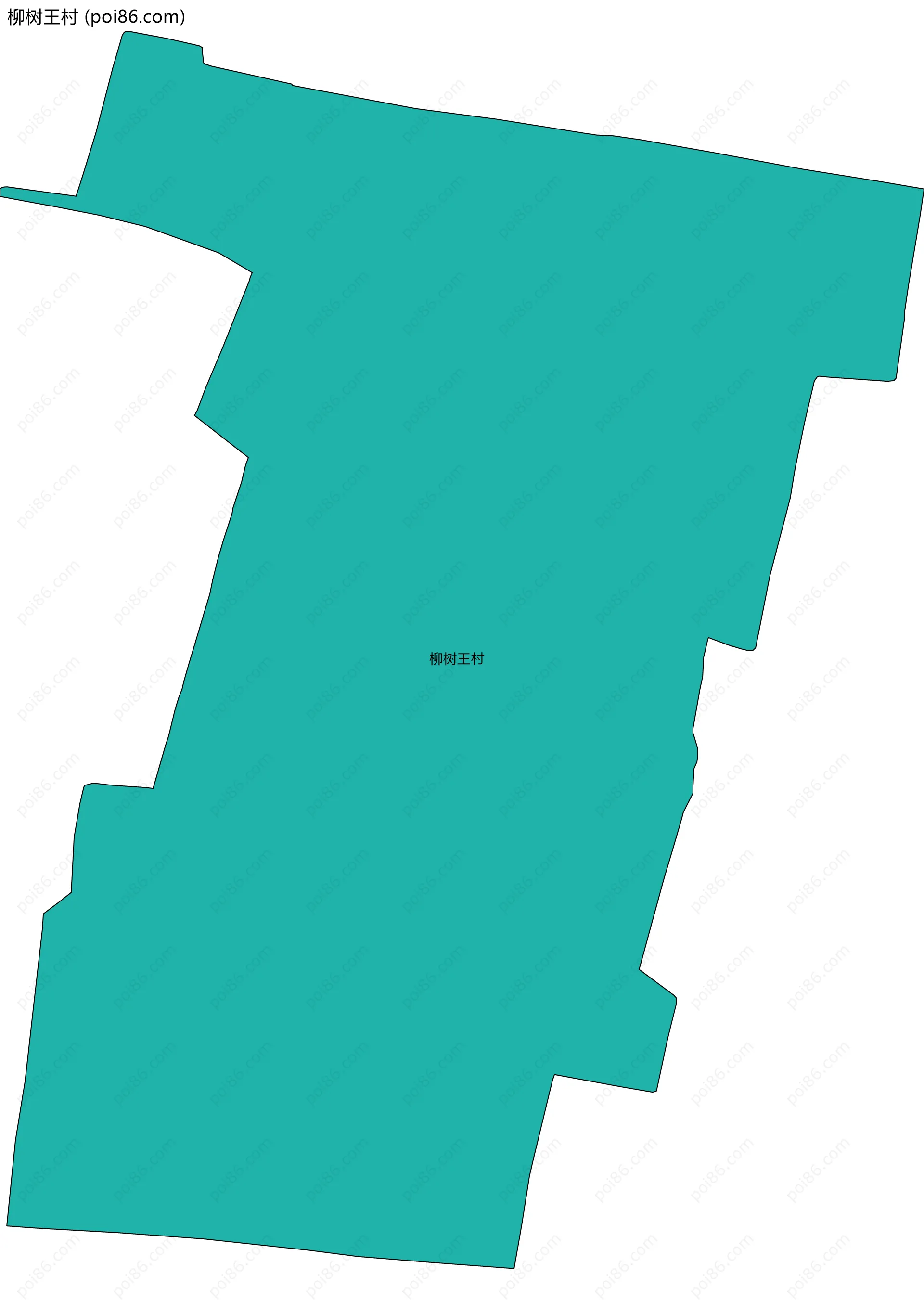 柳树王村边界地图