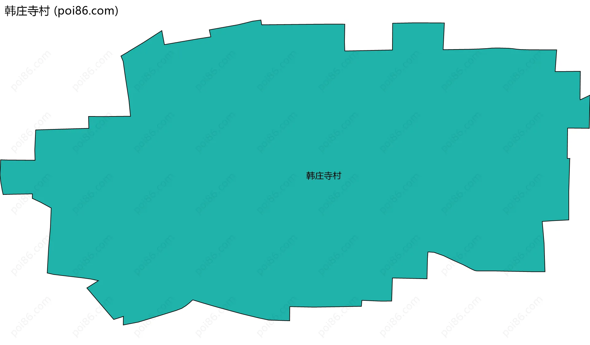 韩庄寺村边界地图