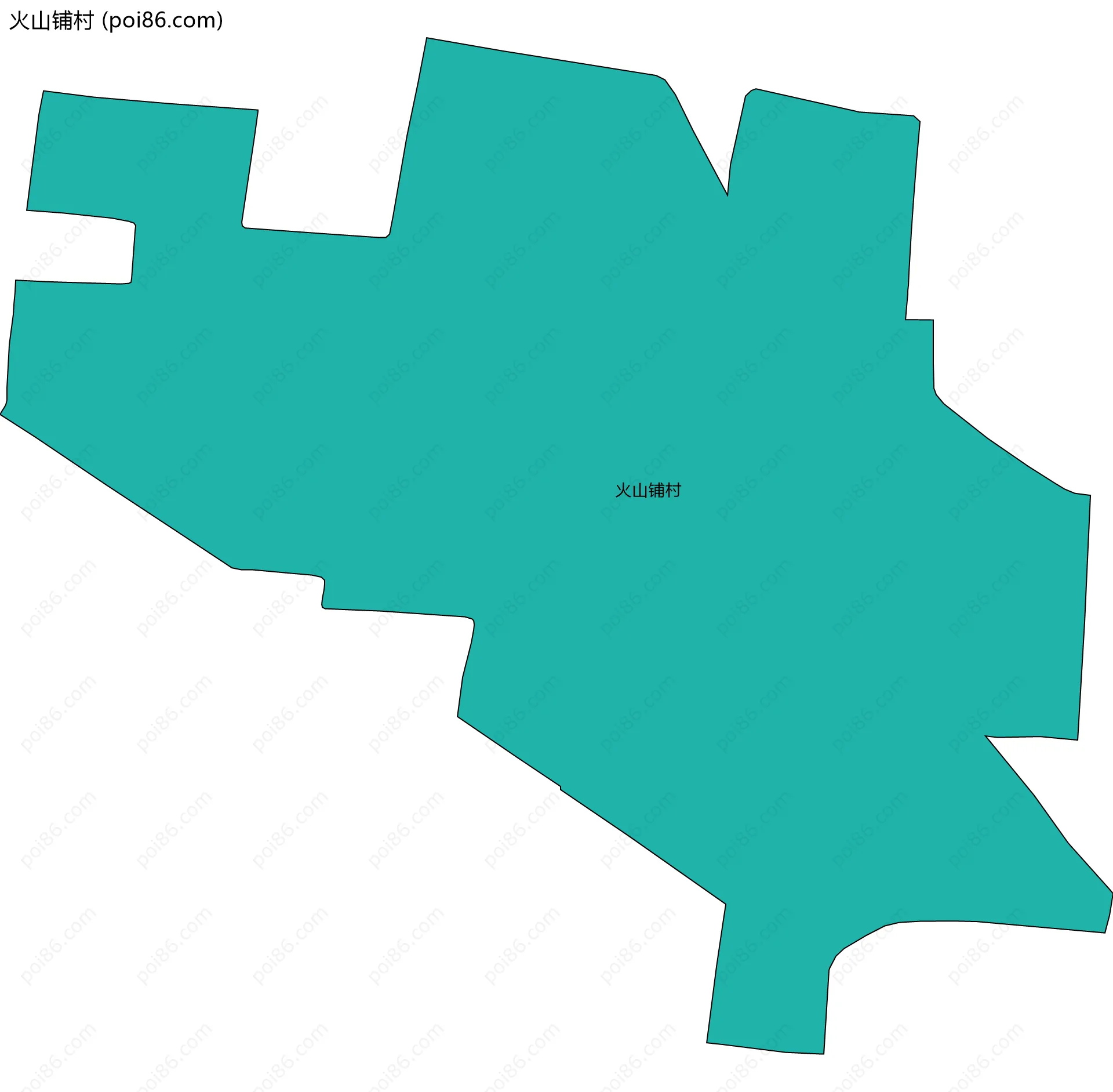 火山铺村边界地图