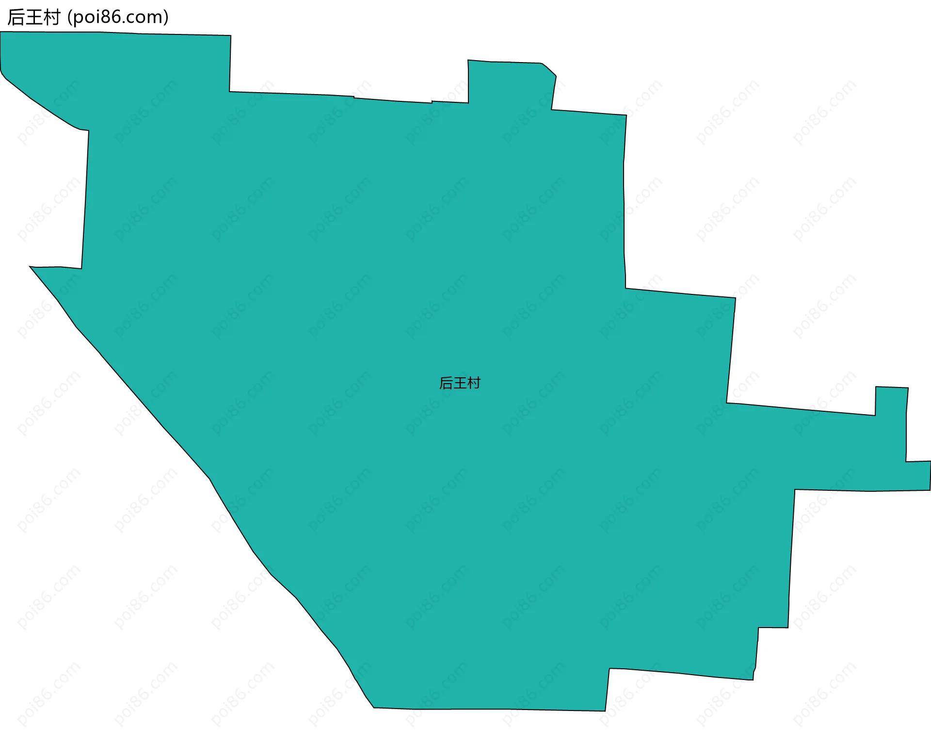 后王村边界地图