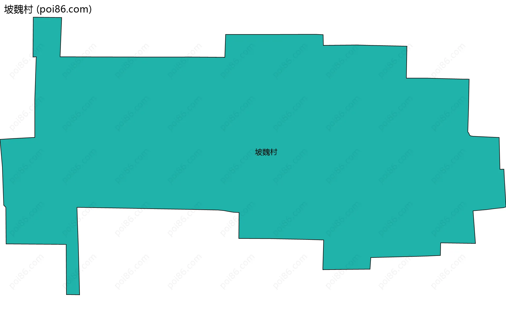 坡魏村边界地图