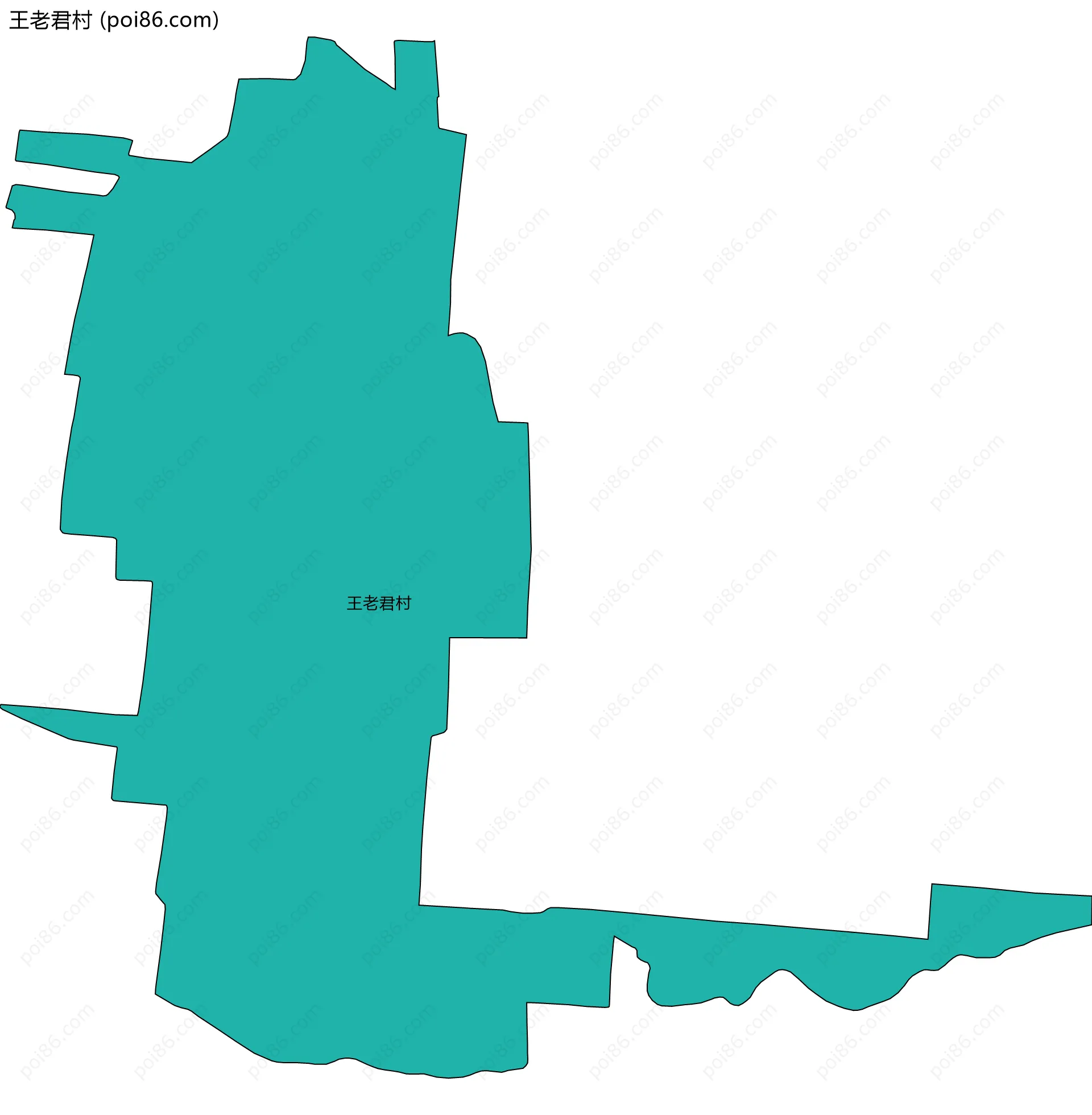 王老君村边界地图